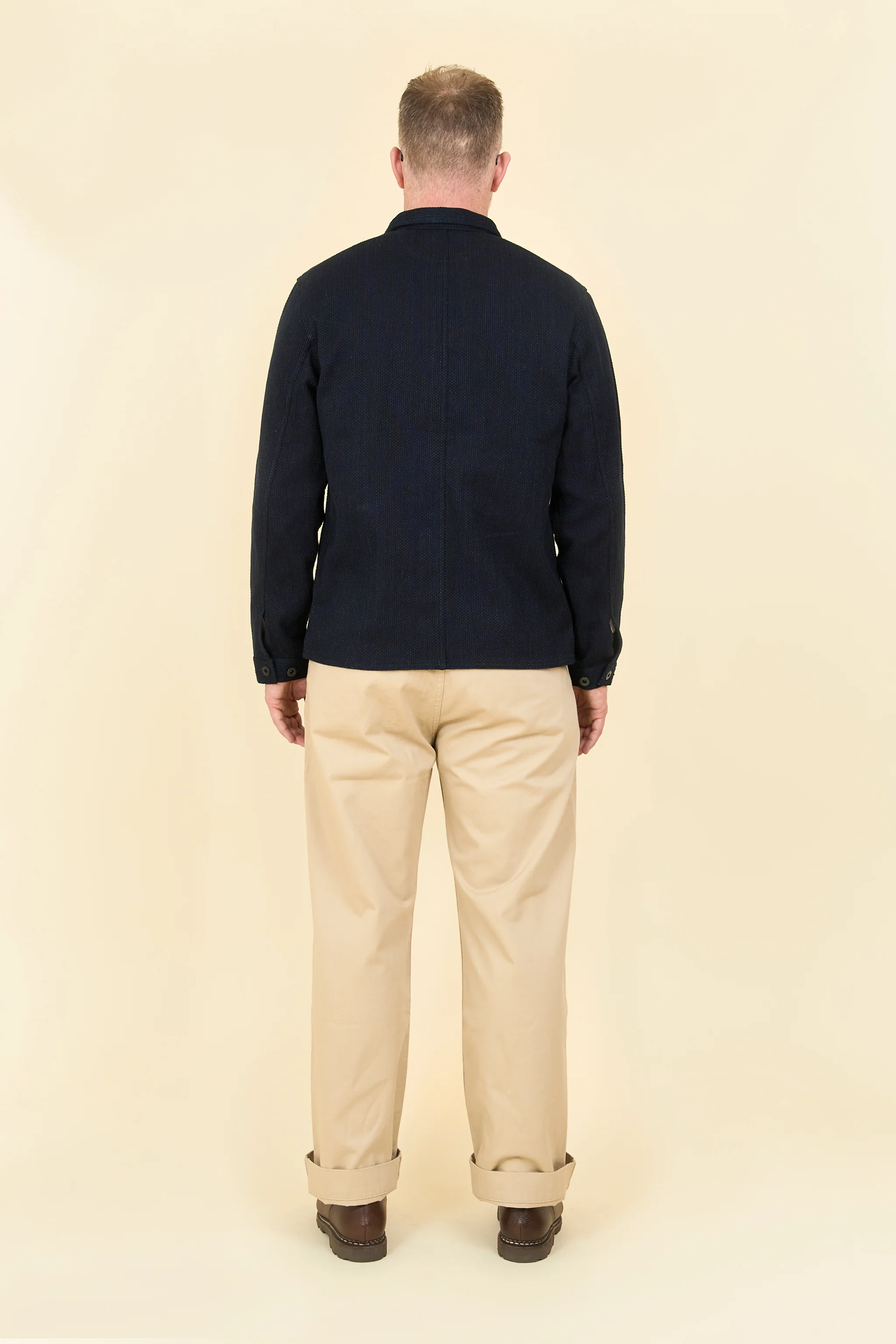Japan Blue 11oz Sashiko Chore Coat - Indigo - Image 4