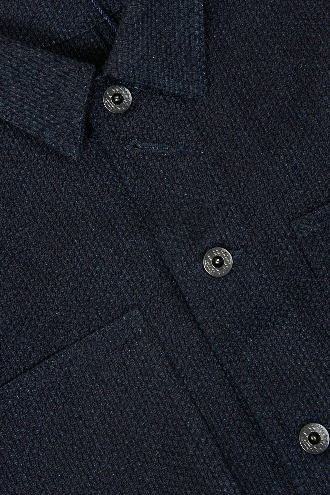 Japan Blue 11oz Sashiko Chore Coat - Indigo - Image 9
