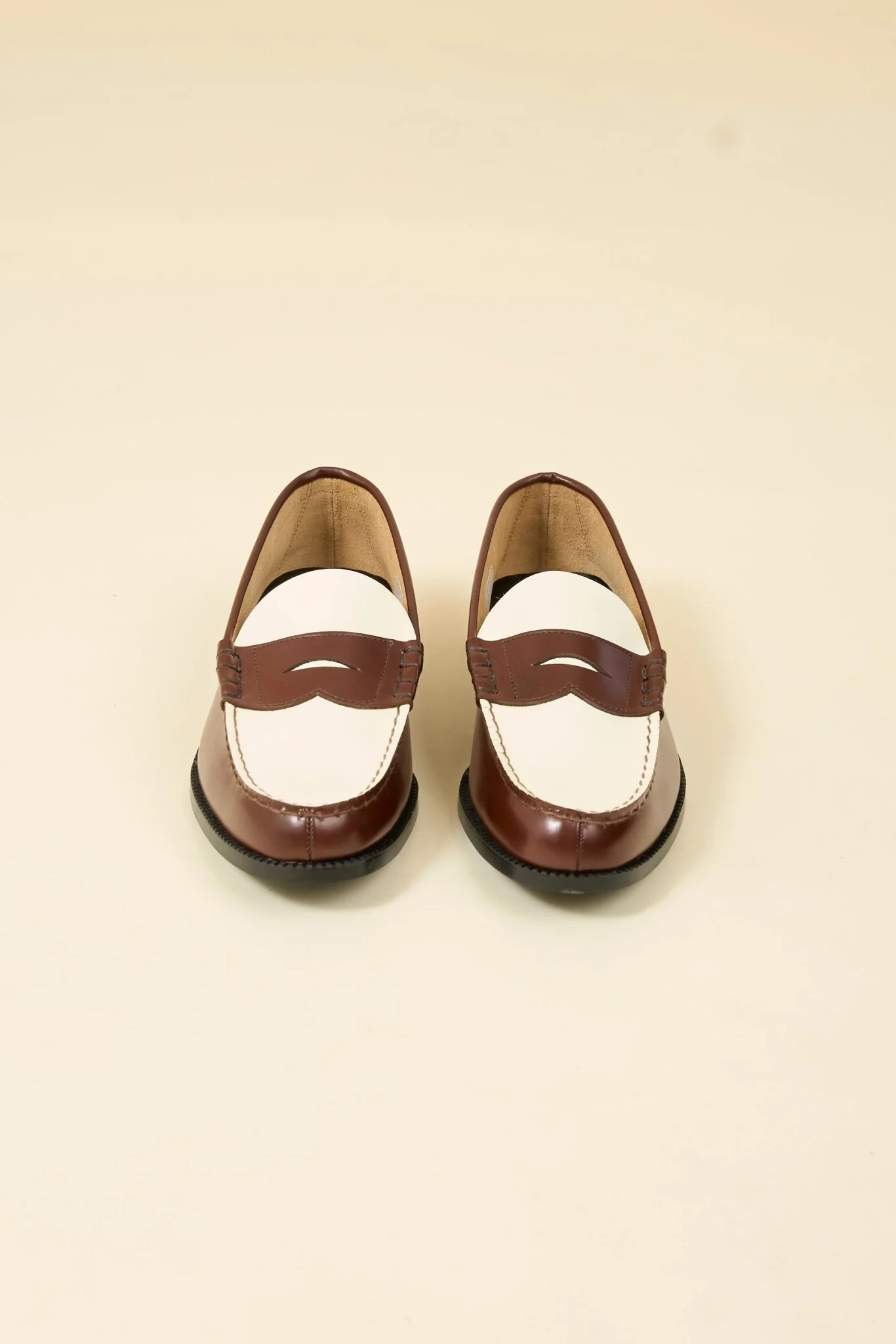 Kenford Shoes Combi Loafer - Dark Brown / White - Image 3