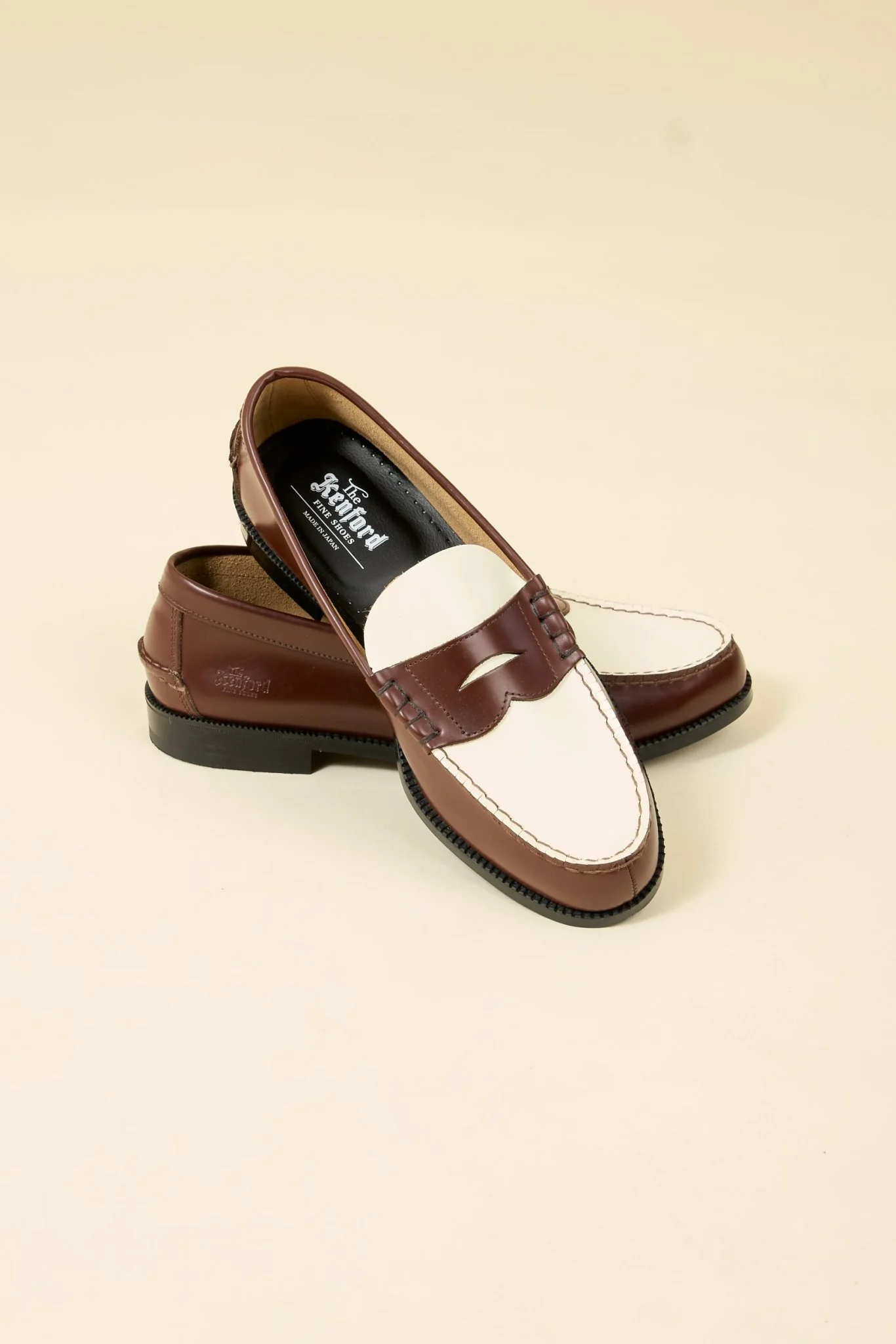 Kenford Shoes Combi Loafer - Dark Brown / White - Image 4