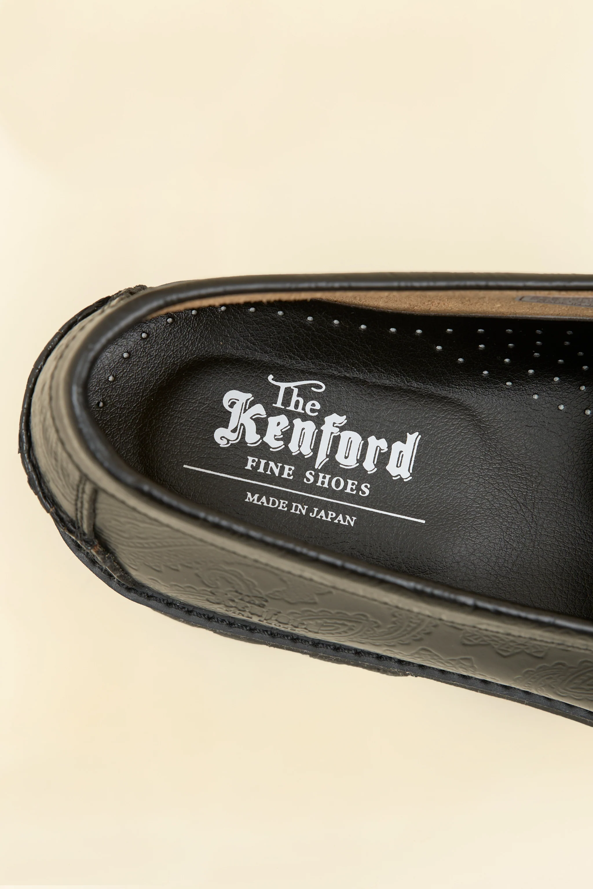 Kenford Shoes Tank Sole Loafer - Black/White Paisley - Image 6