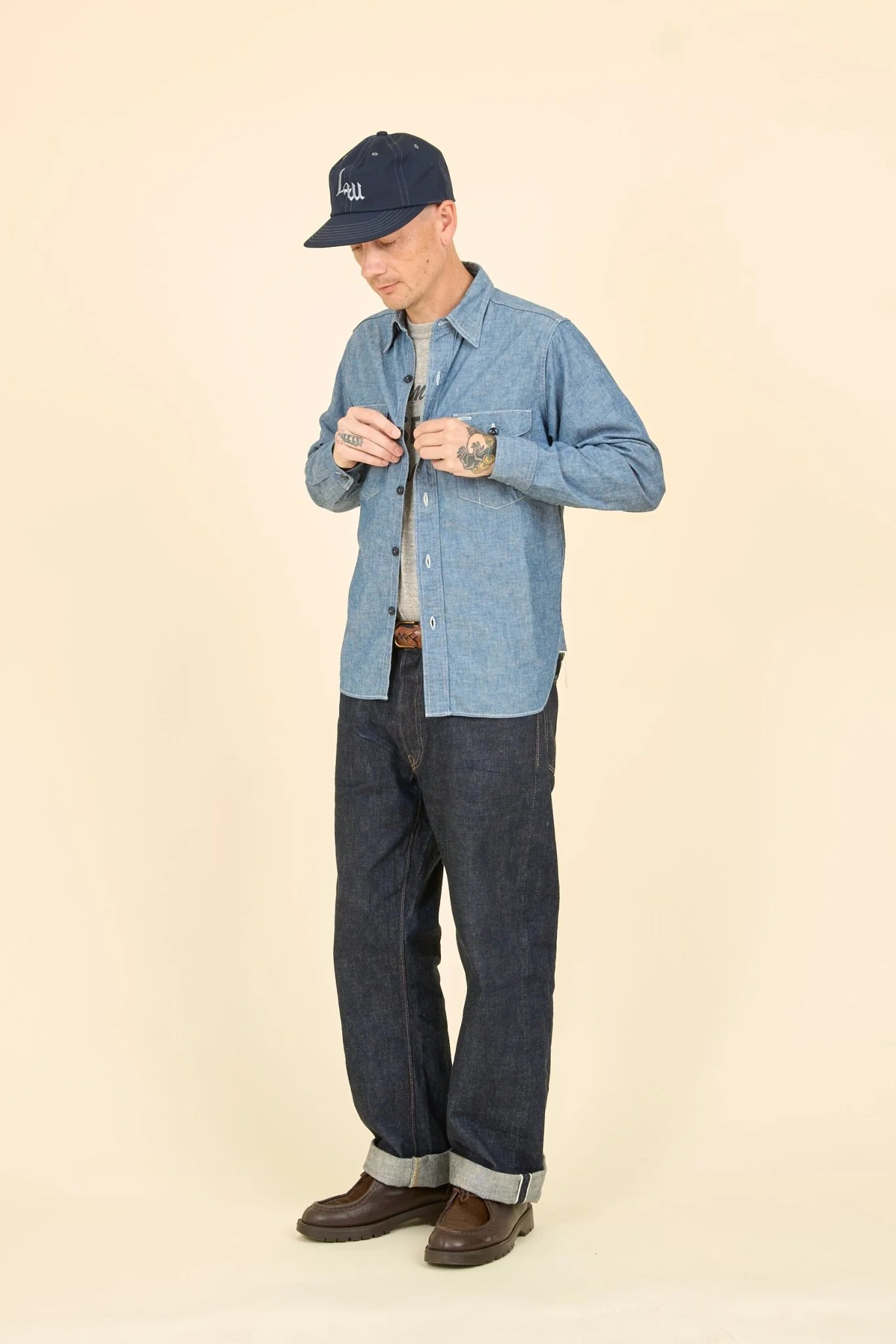 Lawford Lot.312 Work Chambray Shirt - Image 4