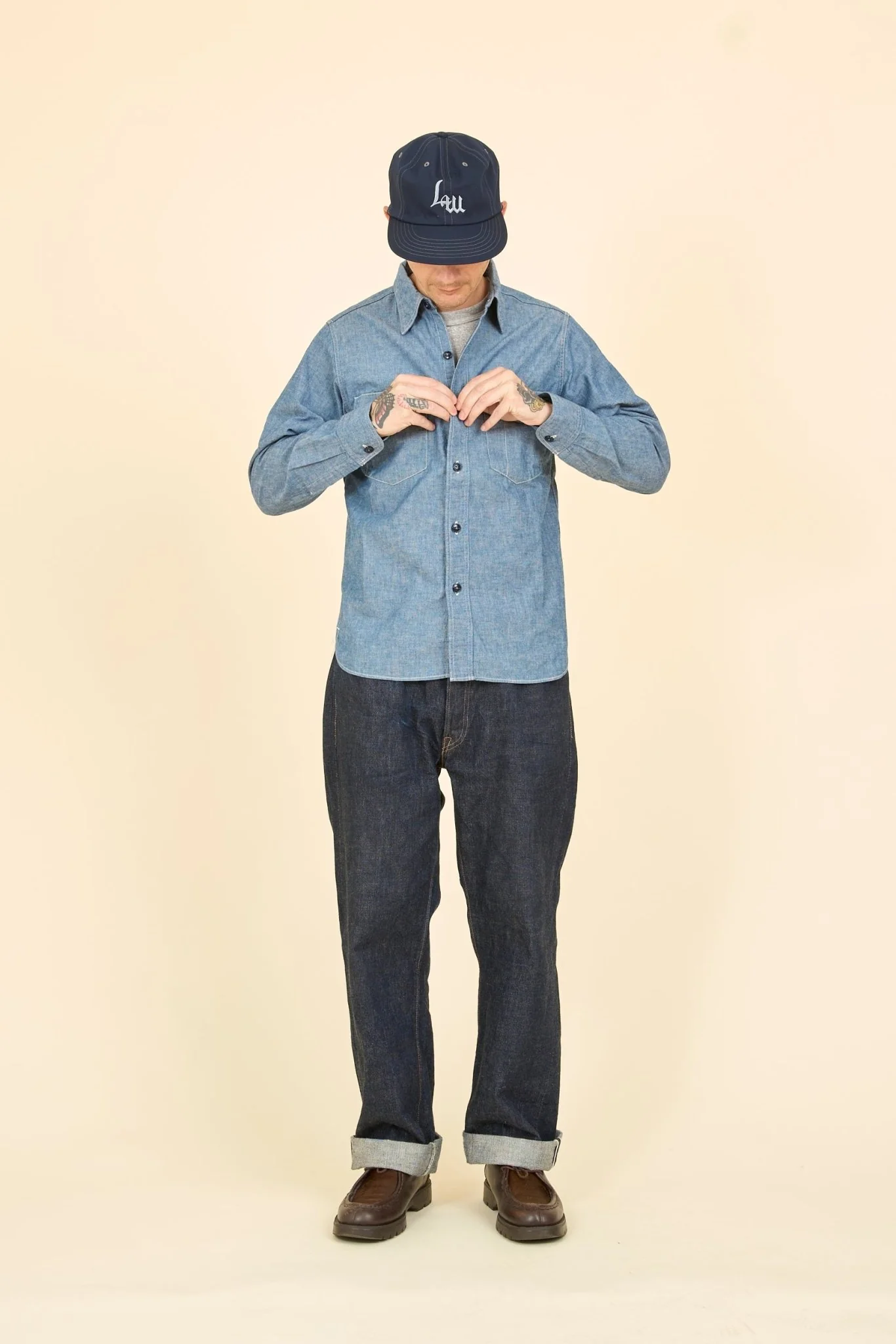 Lawford Lot.312 Work Chambray Shirt - Image 8