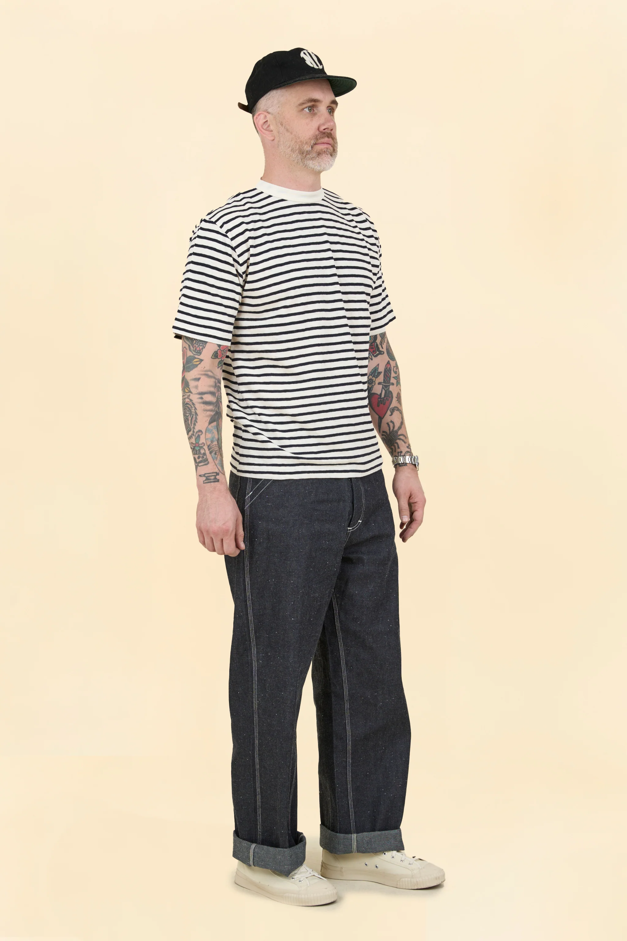 Wearmasters Lot.896 CK Border T-Shirt -White - Image 3