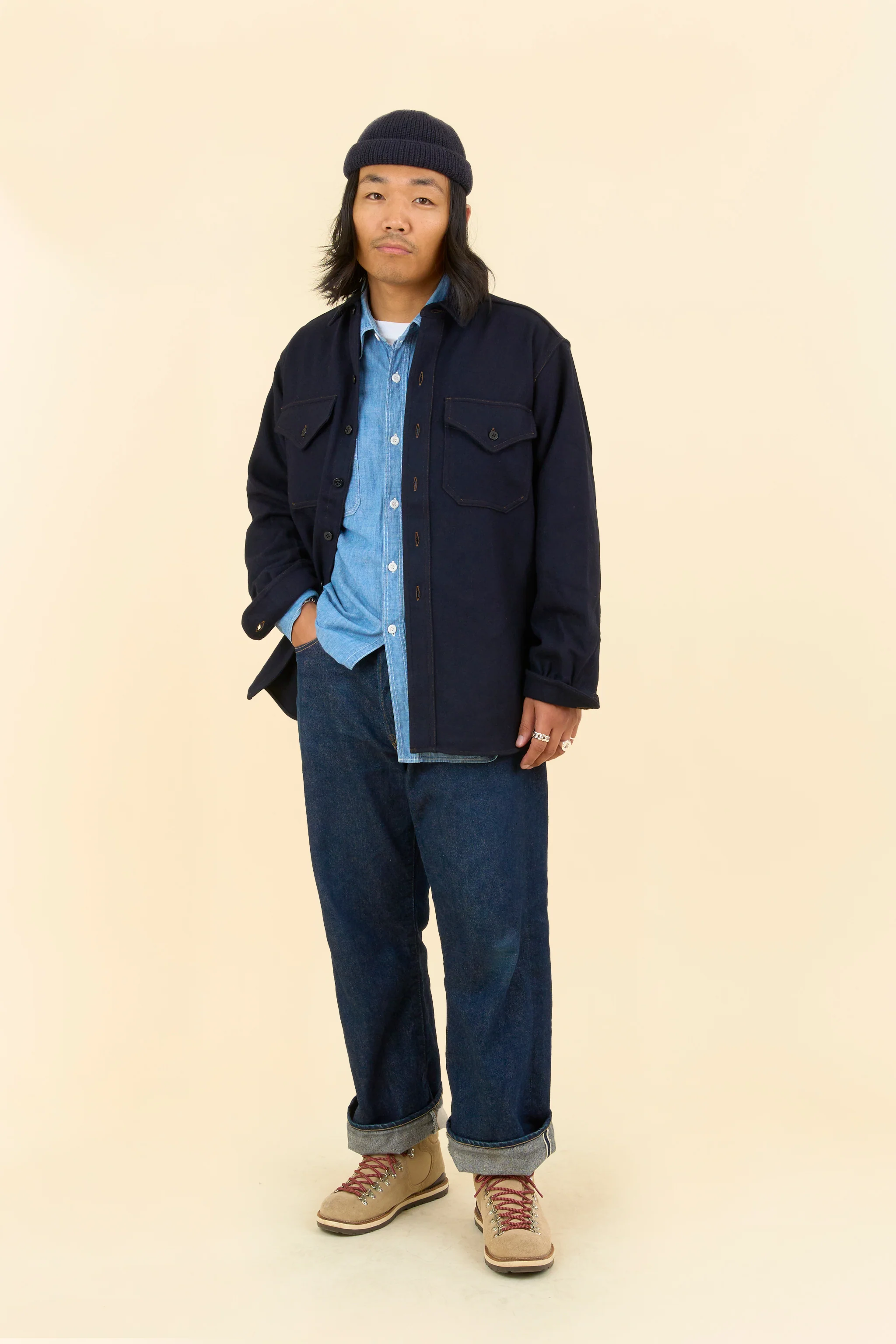 Pherrow's CPO Shirt - Navy - Image 2
