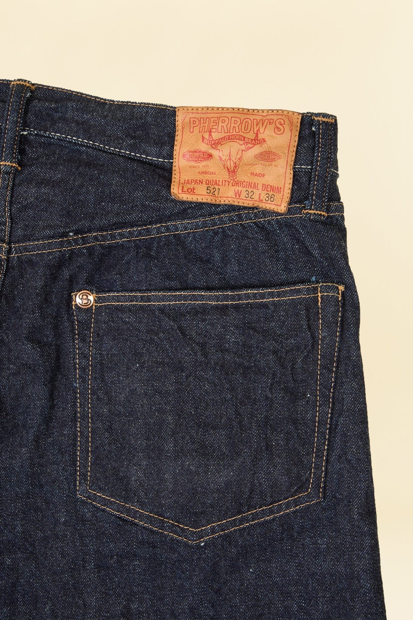 Pherrow's 521SW Straight Selvedge Denim - 13.5oz - Image 9