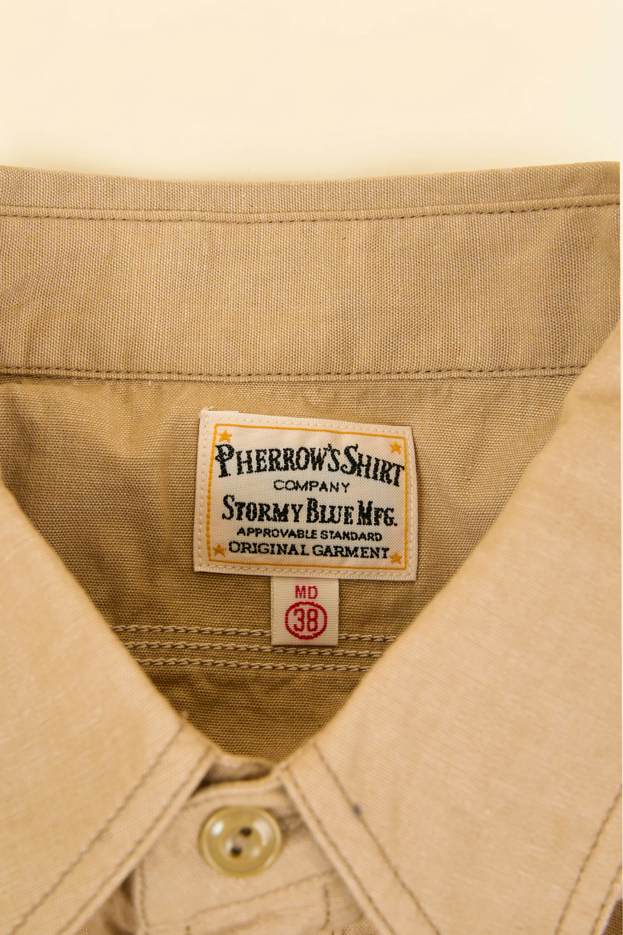 Pherrow's 60s Work Shirt - Beige - Image 6