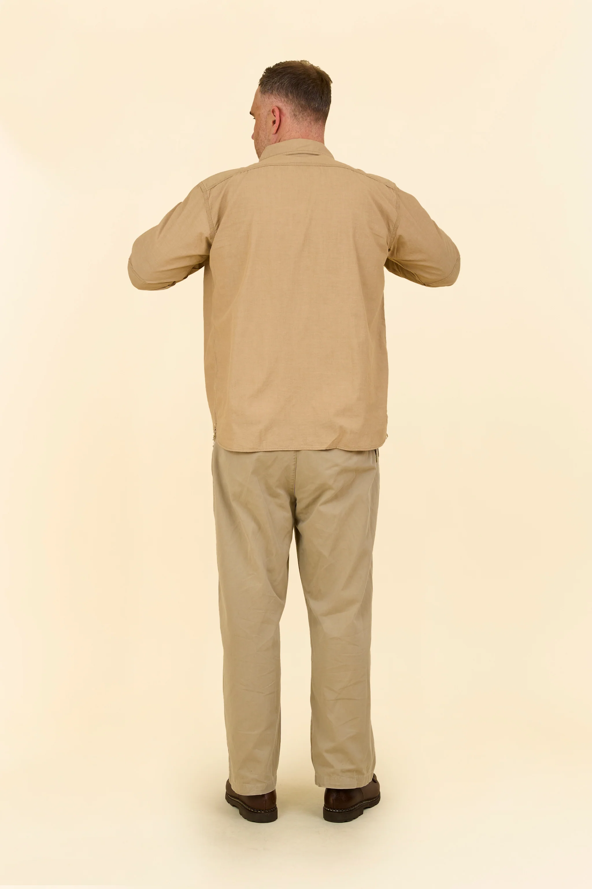 Pherrow's 60s Work Shirt - Beige - Image 7