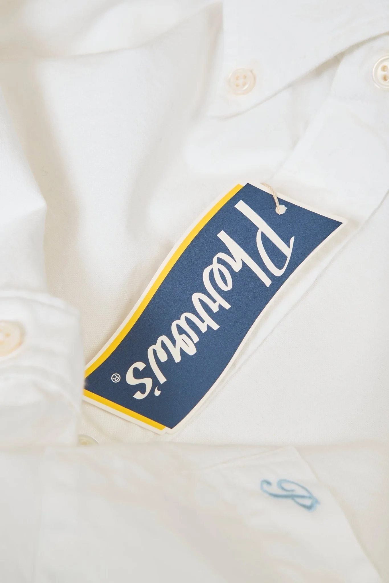 Pherrow's Button Down Oxford Shirt - White - Image 5