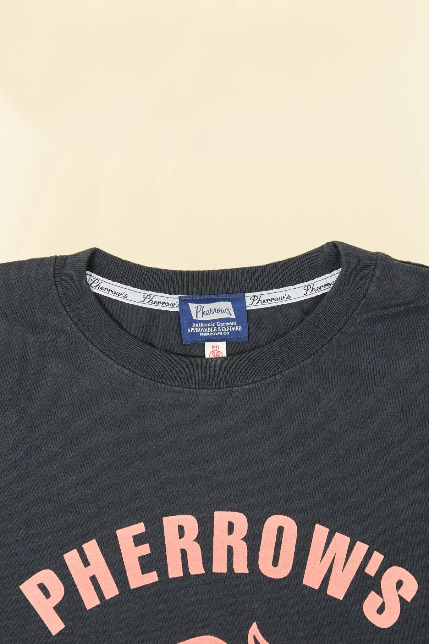 Pherrow's Classic Buffalo Print T-Shirt - Sulphur Black - Image 3