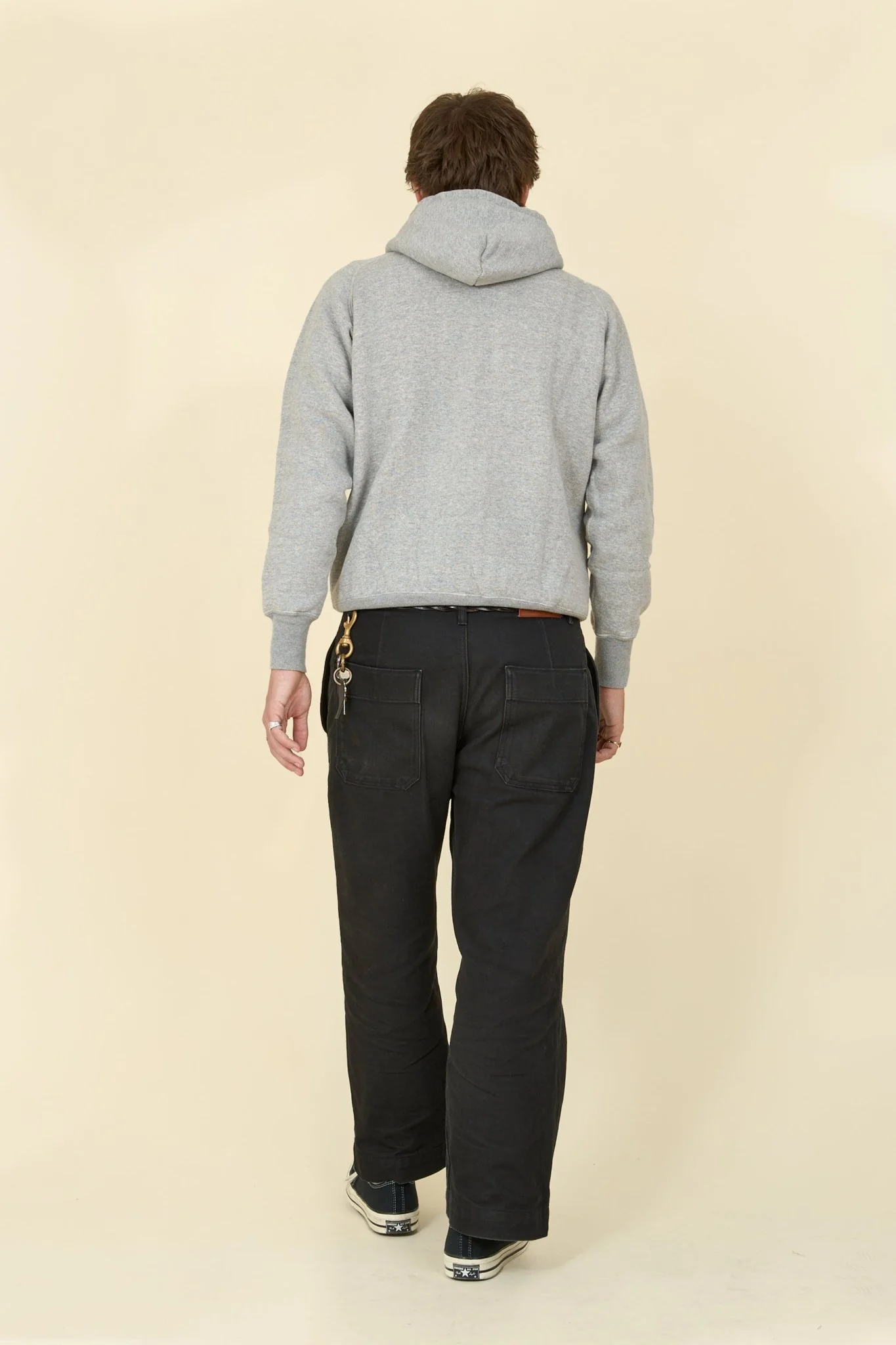 Pherrow's Loopwheel Hooded Raglan Sweatshirt - Heather Gray - Image 6