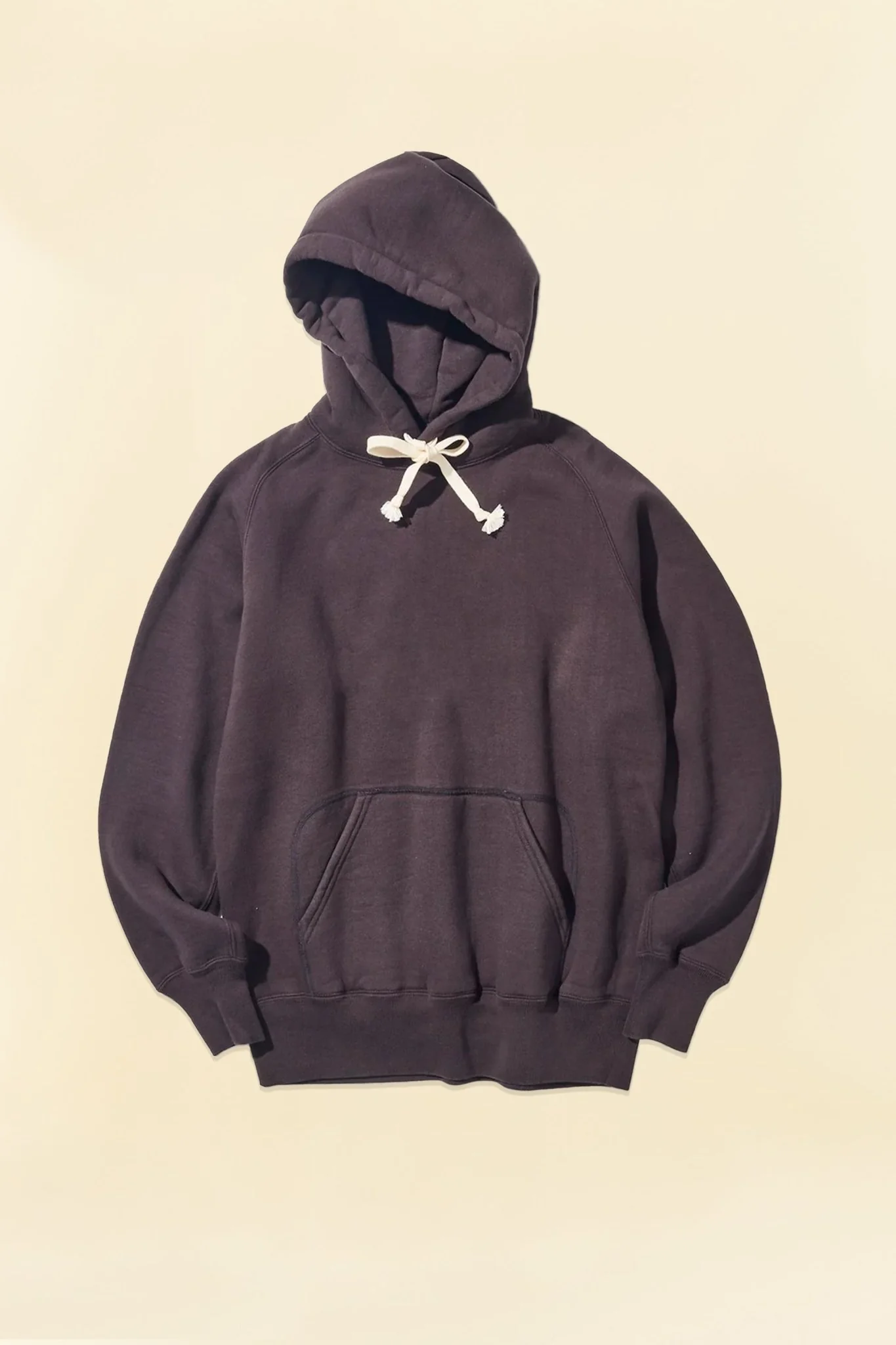 Pherrow's Loopwheel Hooded Raglan Sweatshirt - Sulphur Black