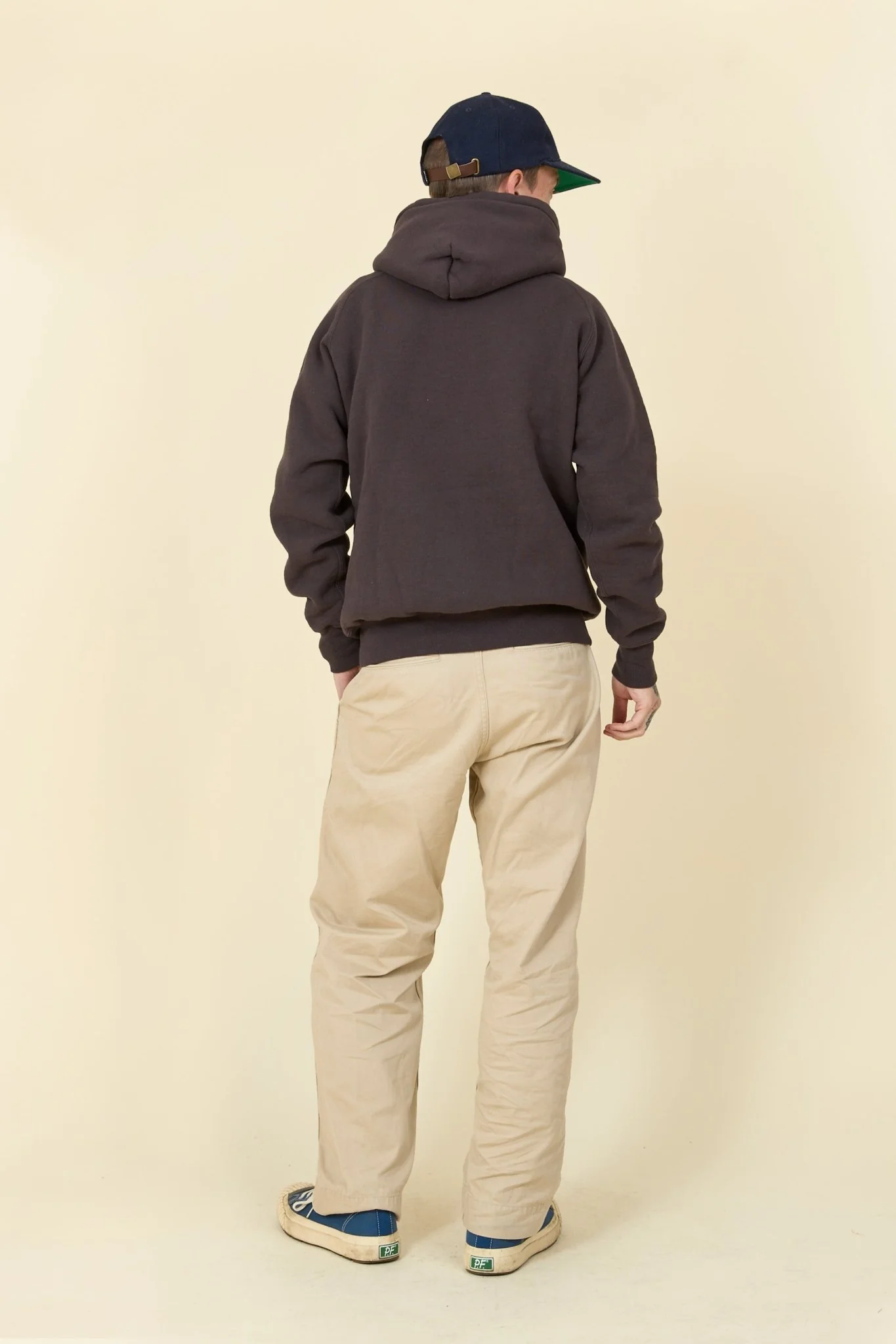Pherrow's Loopwheel Hooded Raglan Sweatshirt - Sulphur Black - Image 6