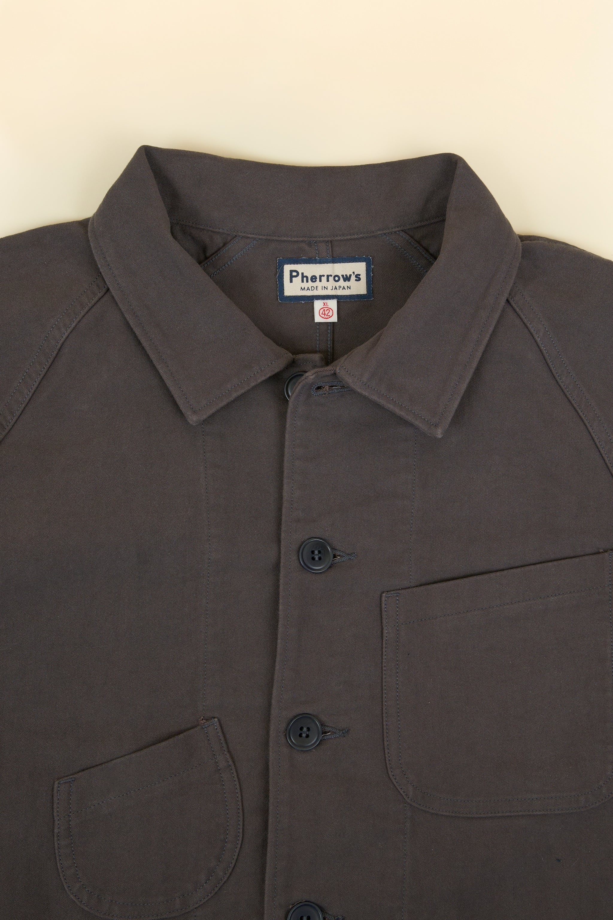 Pherrow's Nappa Workwear Jacket - Charcoal - Image 3