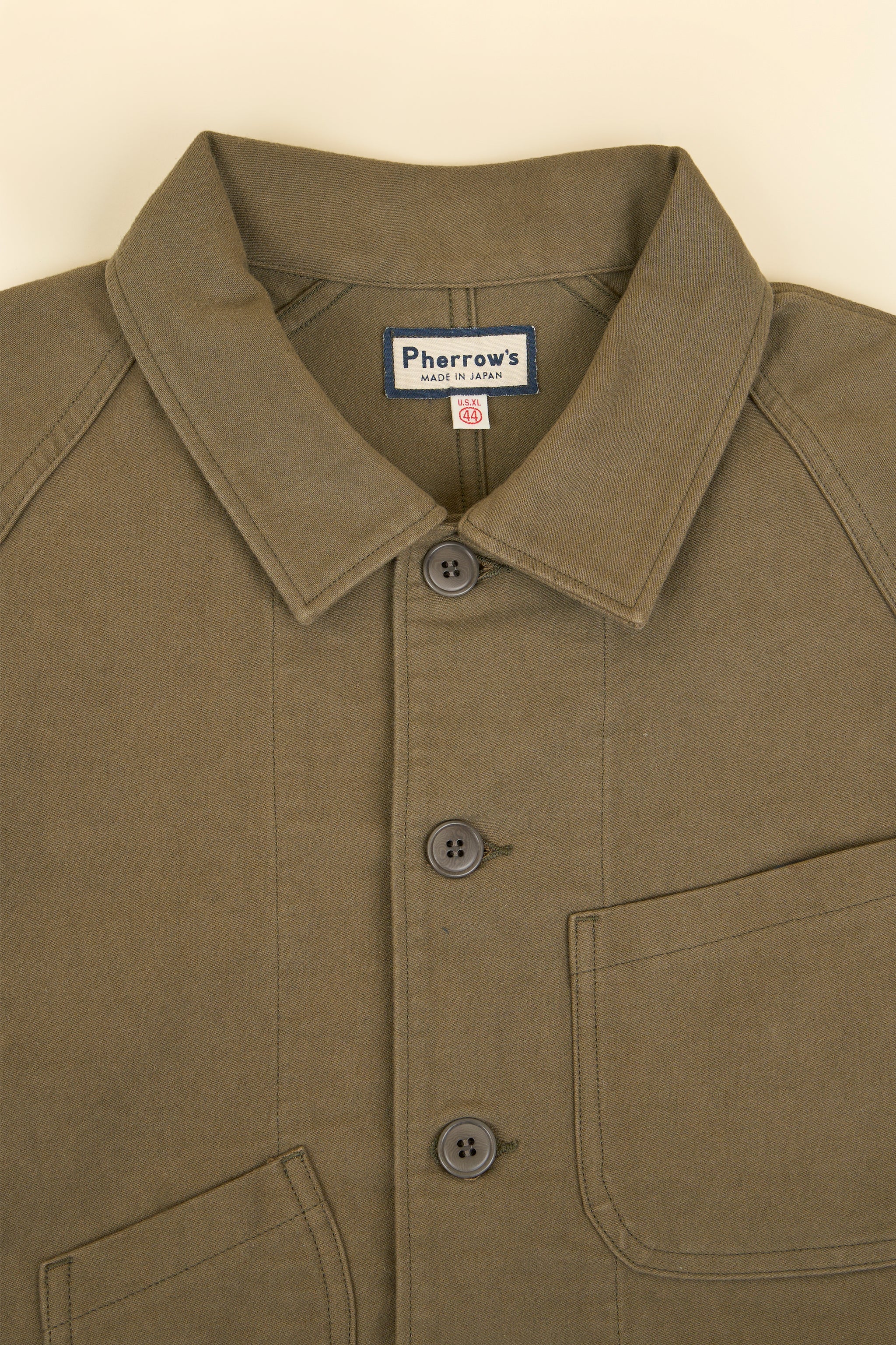 Pherrow's Nappa Workwear Jacket - Olive - Image 3