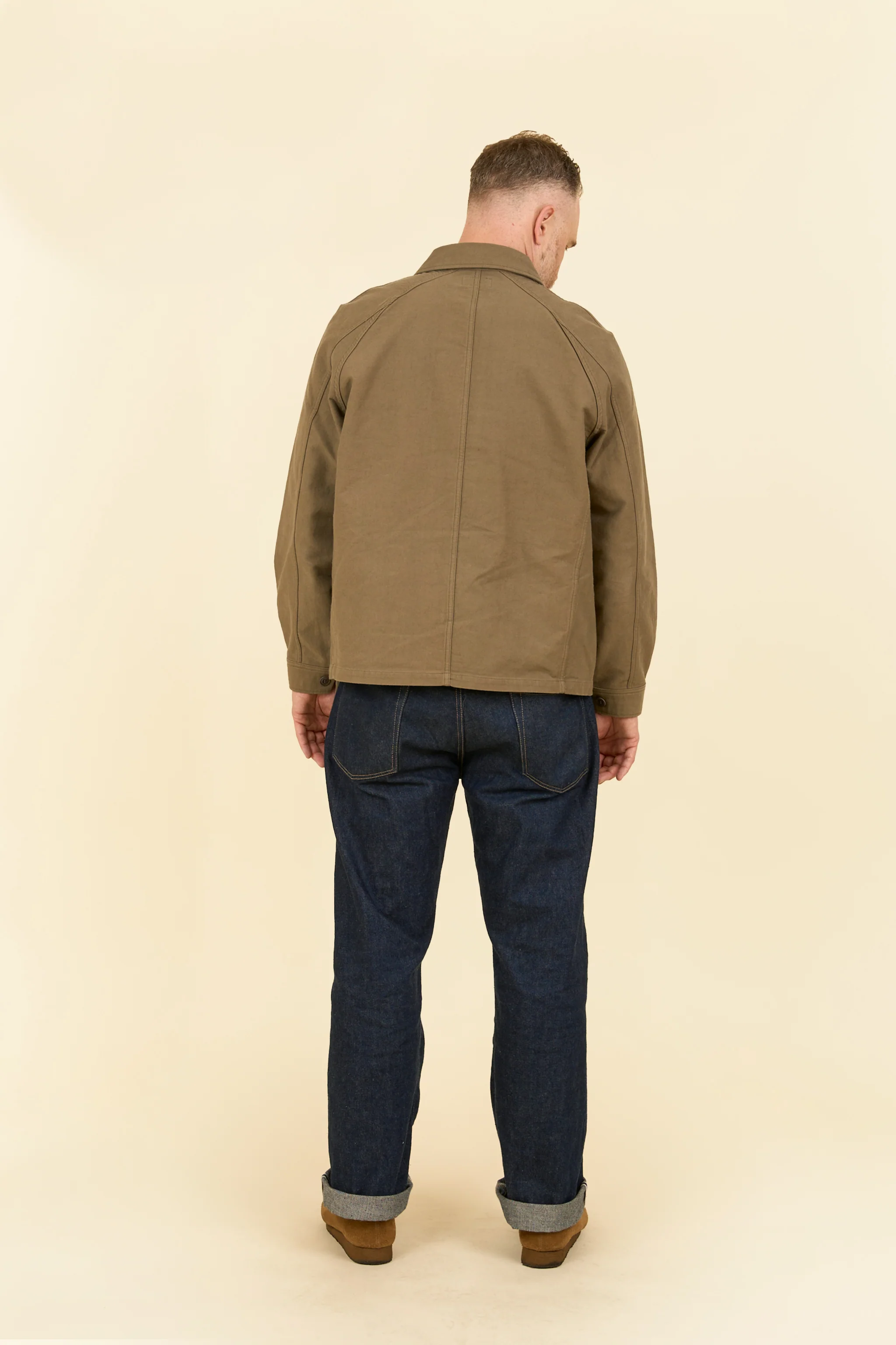 Pherrow's Nappa Workwear Jacket - Olive - Image 4