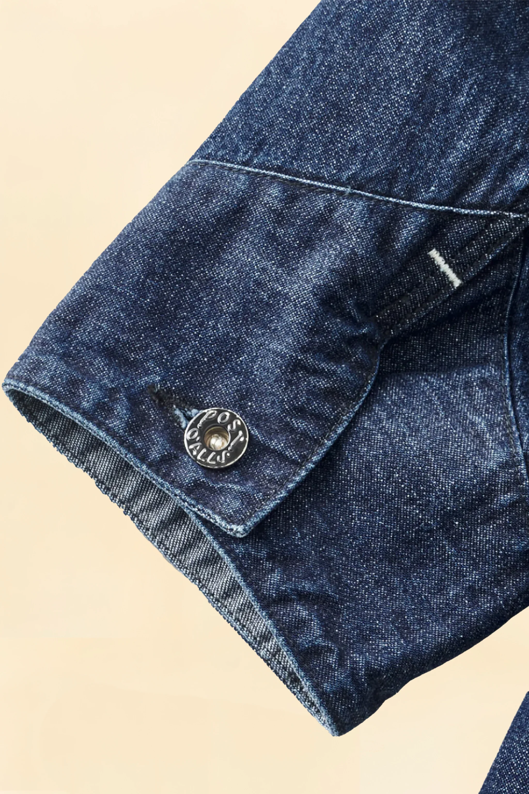 POST O’ALLS Post 47 DV Jacket – 10oz Denim - Image 6