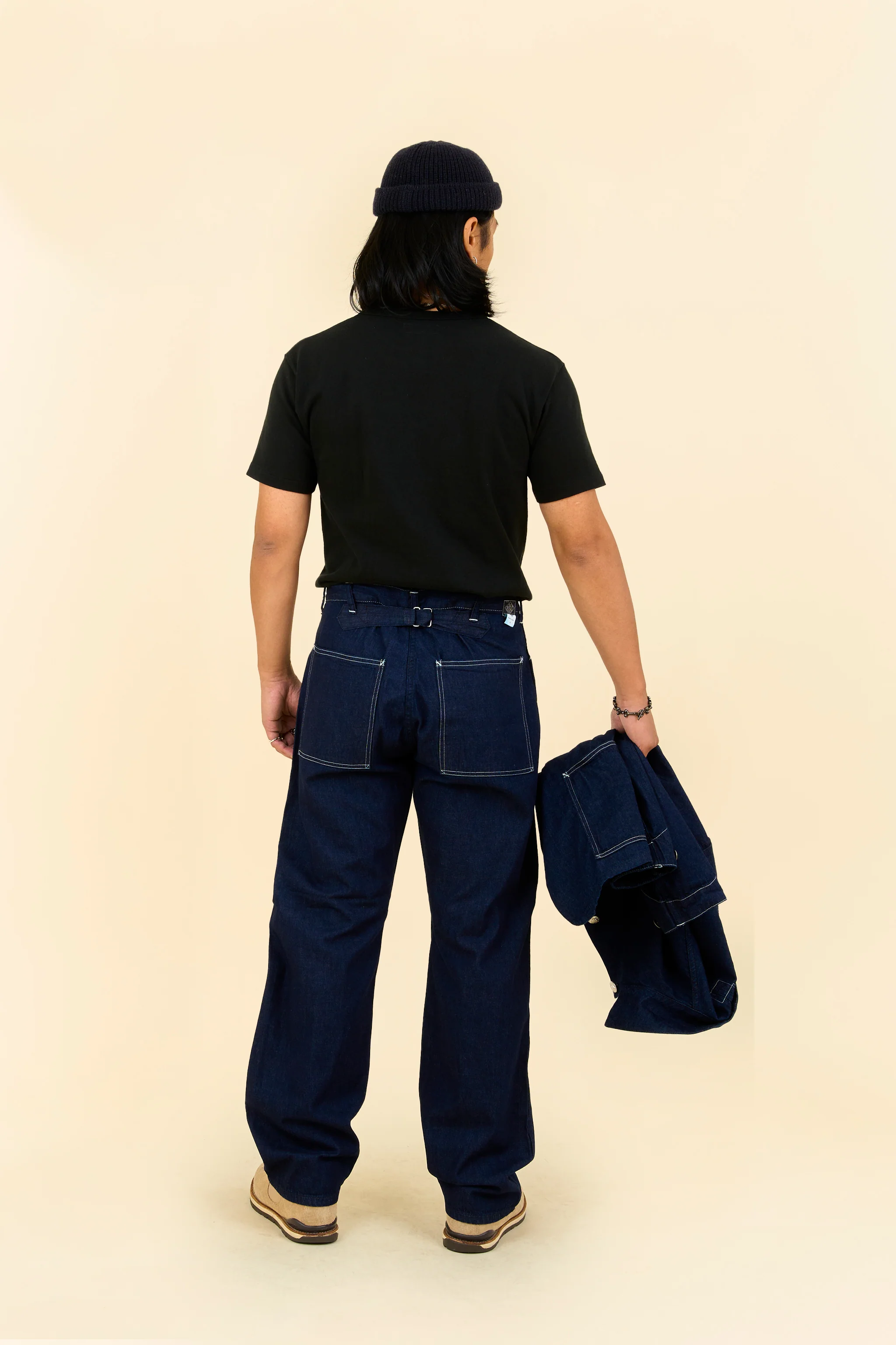 POST O'ALLS SWEETBEAR Bandtop Pants - Dark Indigo - Image 5