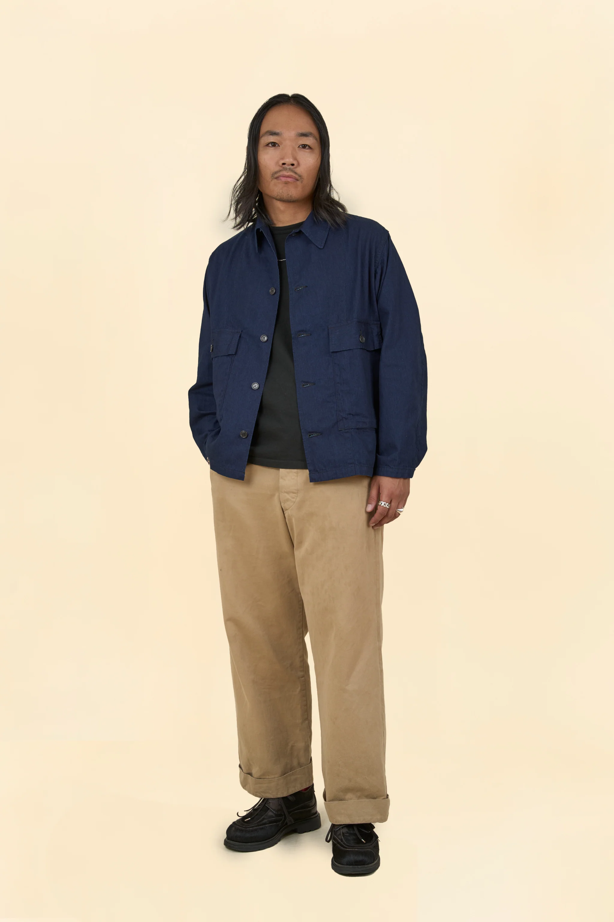 POST O'ALLS Walkabout Jacket - Vintage Twill Indigo - Image 2