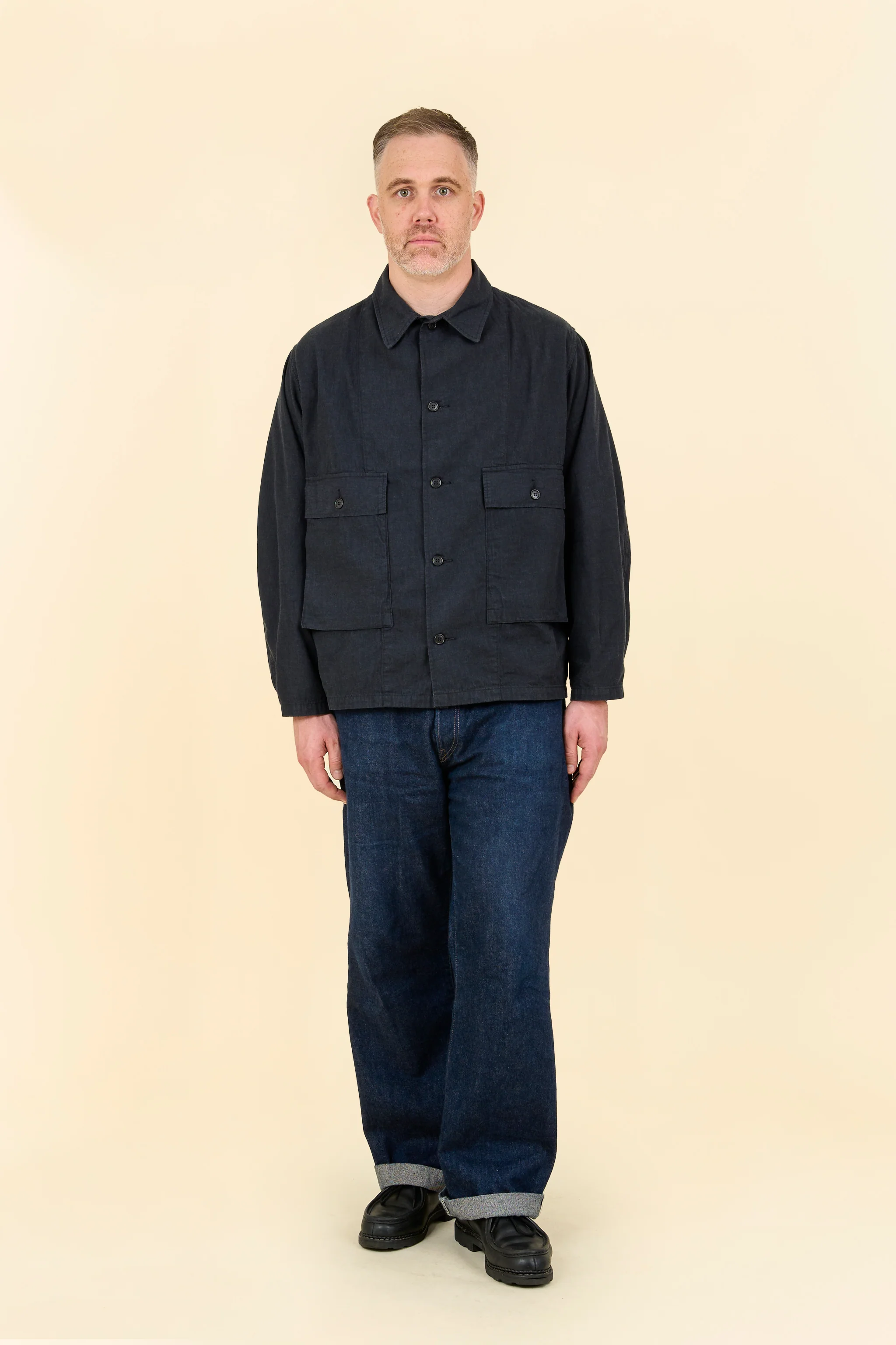 POST O'ALLS Walkabout Jacket - Vintage Twill Charcoal - Image 2