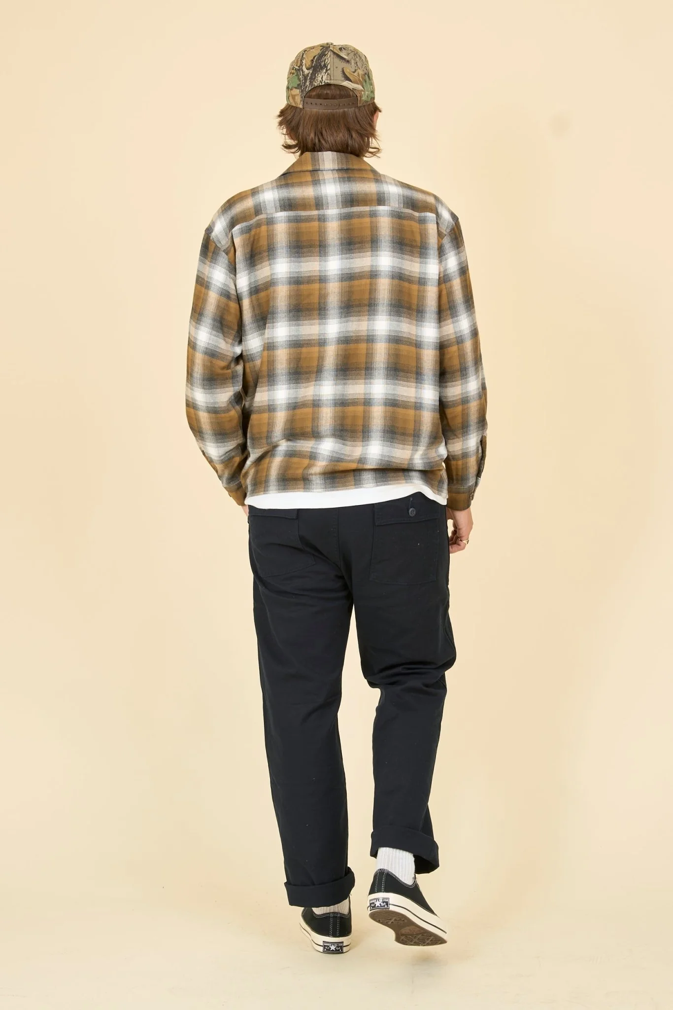 Radiall Belair Open Collar Shirt - Brown - Image 6