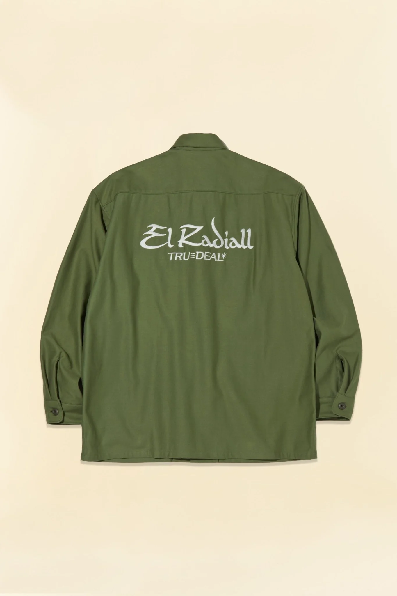 Radiall Hammond Open Collared L/S Shirt - Military Green - Image 7