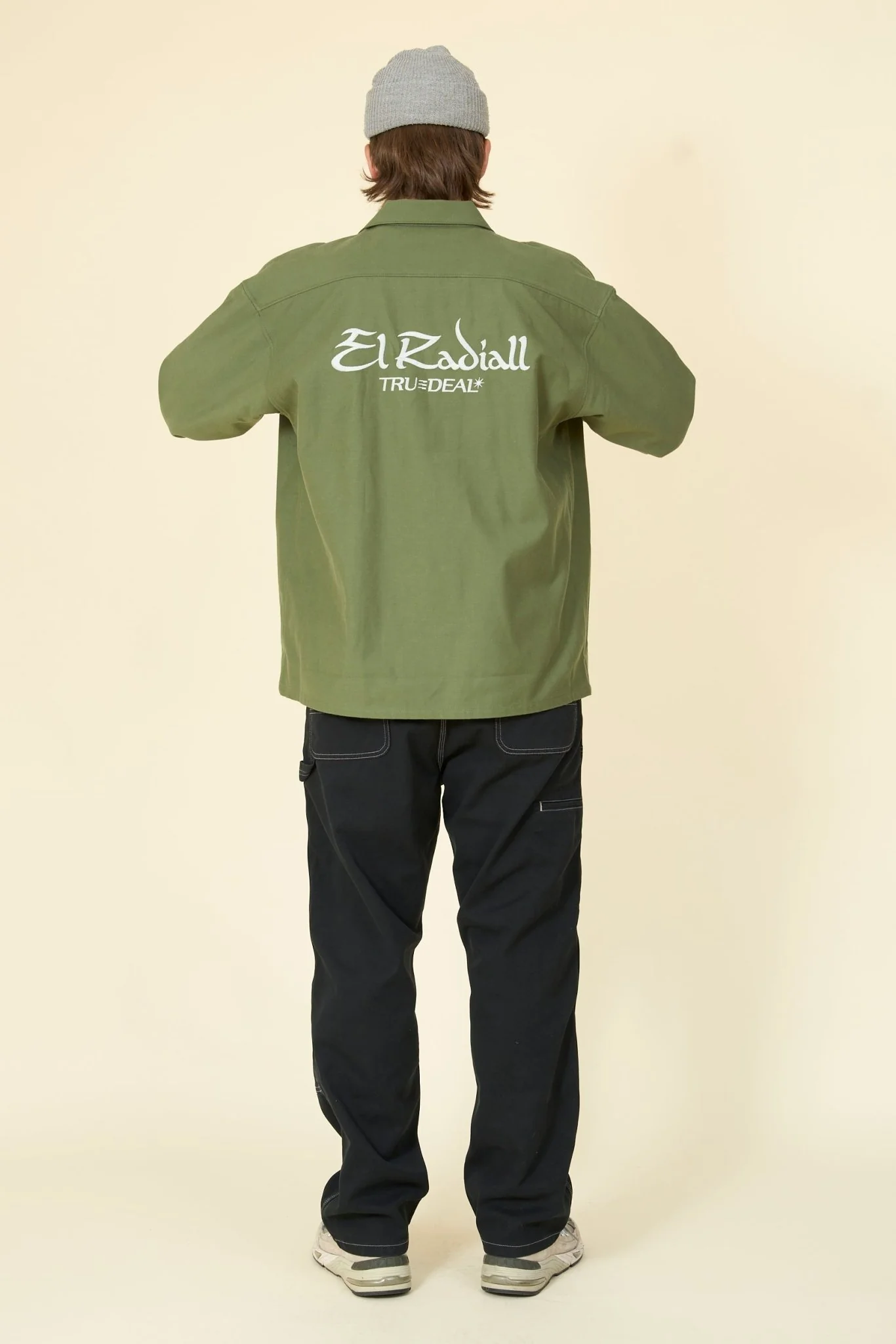 Radiall Hammond Open Collared L/S Shirt - Military Green - Image 8