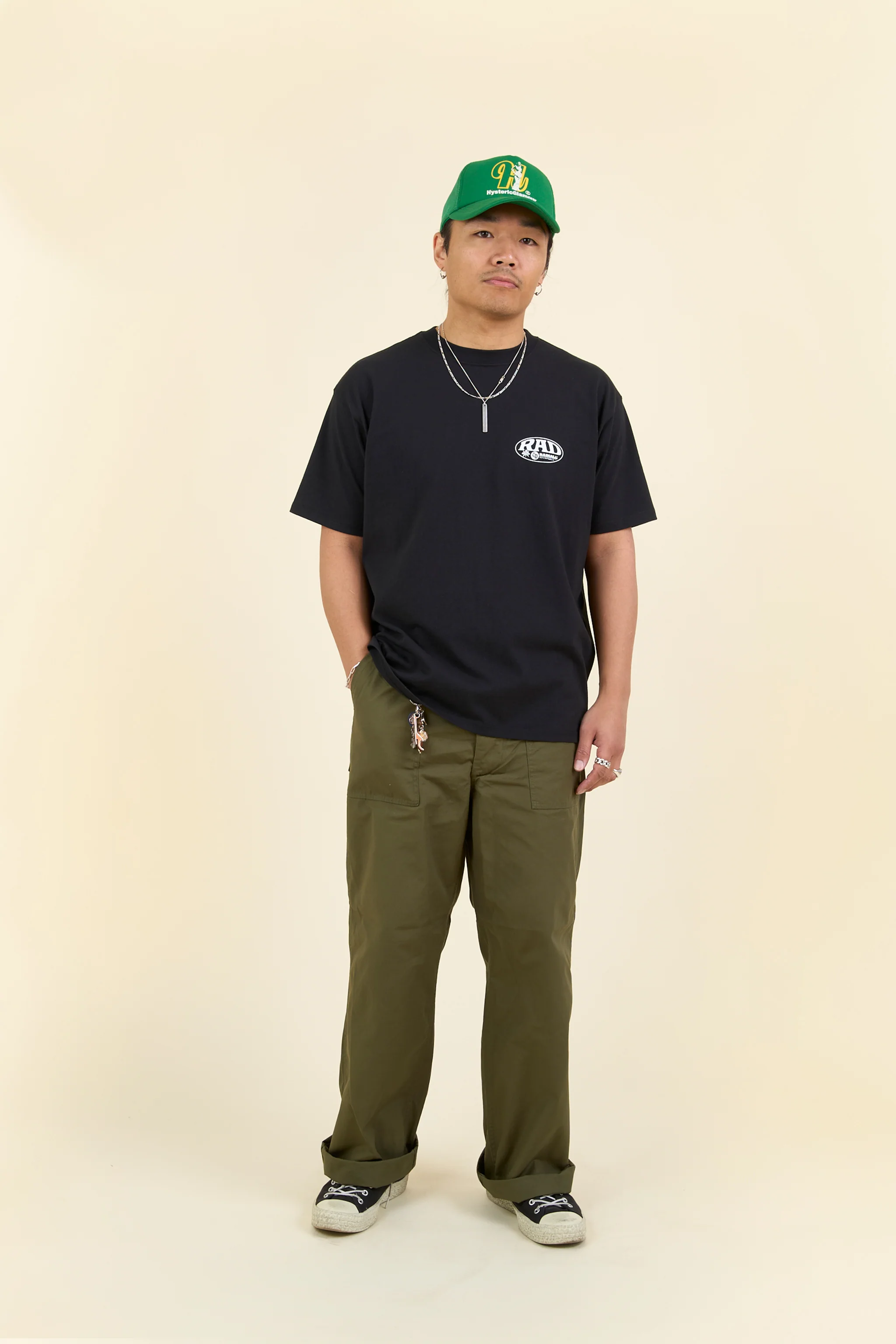 Radiall Label Crew Neck T-Shirt - Black - Image 2