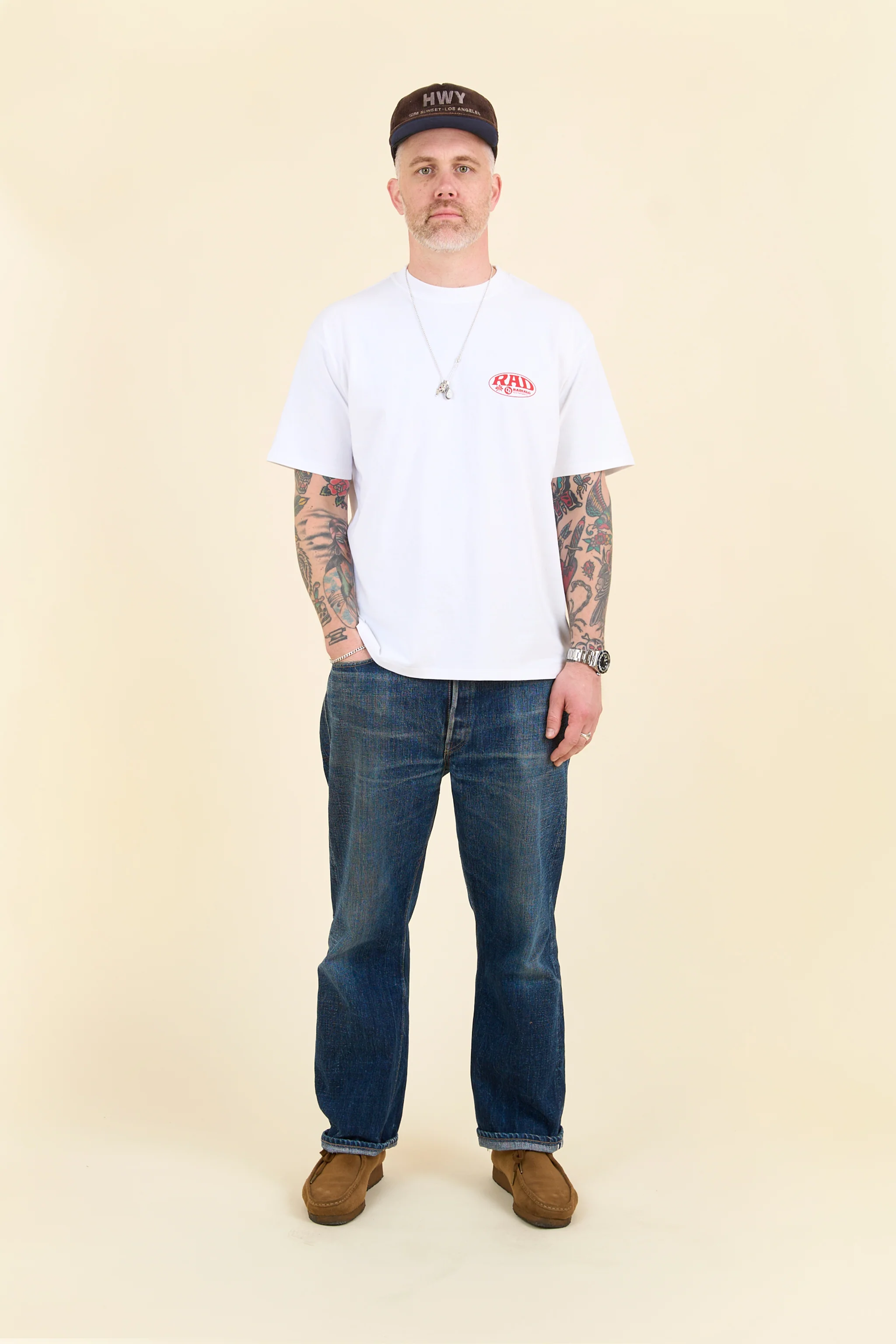 Radiall Label Crew Neck T-Shirt - White - Image 4