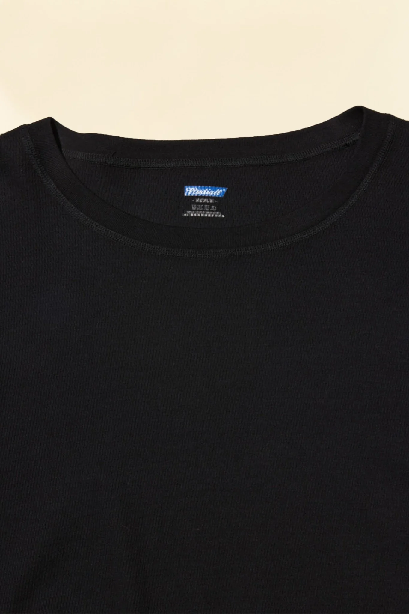 Radiall Mil Thermal Crew Neck L/S T-Shirt - Black - Image 3