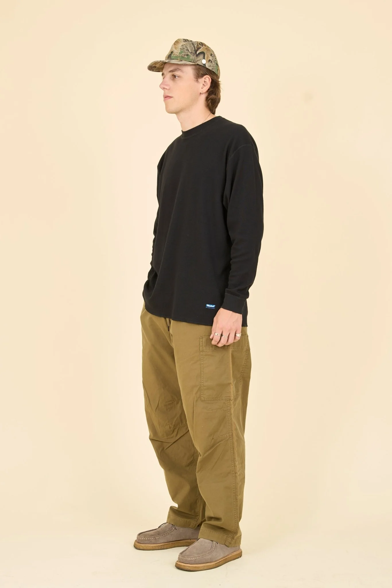 Radiall Mil Thermal Crew Neck L/S T-Shirt - Black - Image 4