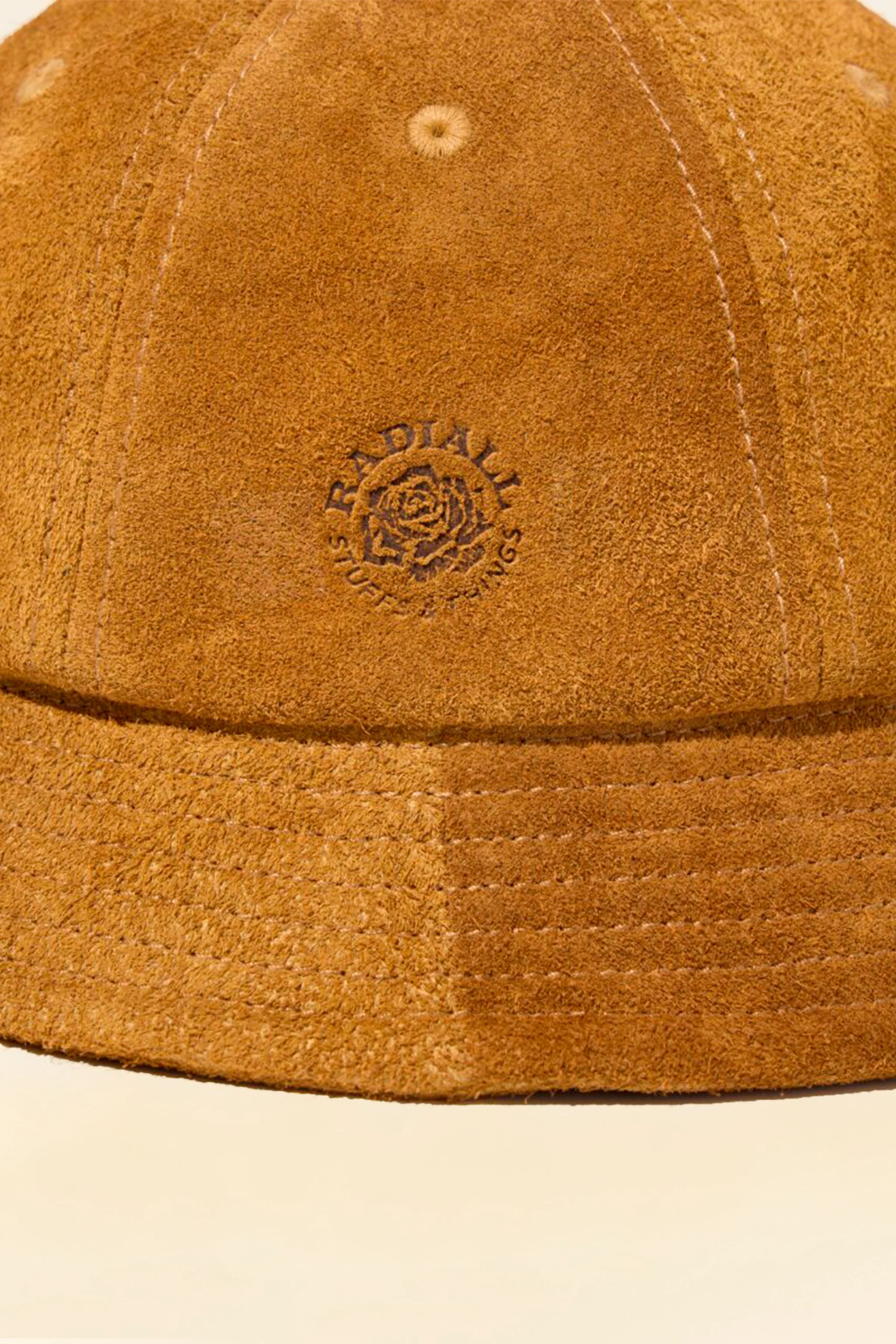 Radiall Muscle Shoals Leather Bucket Hat - Camel Suede - Image 3