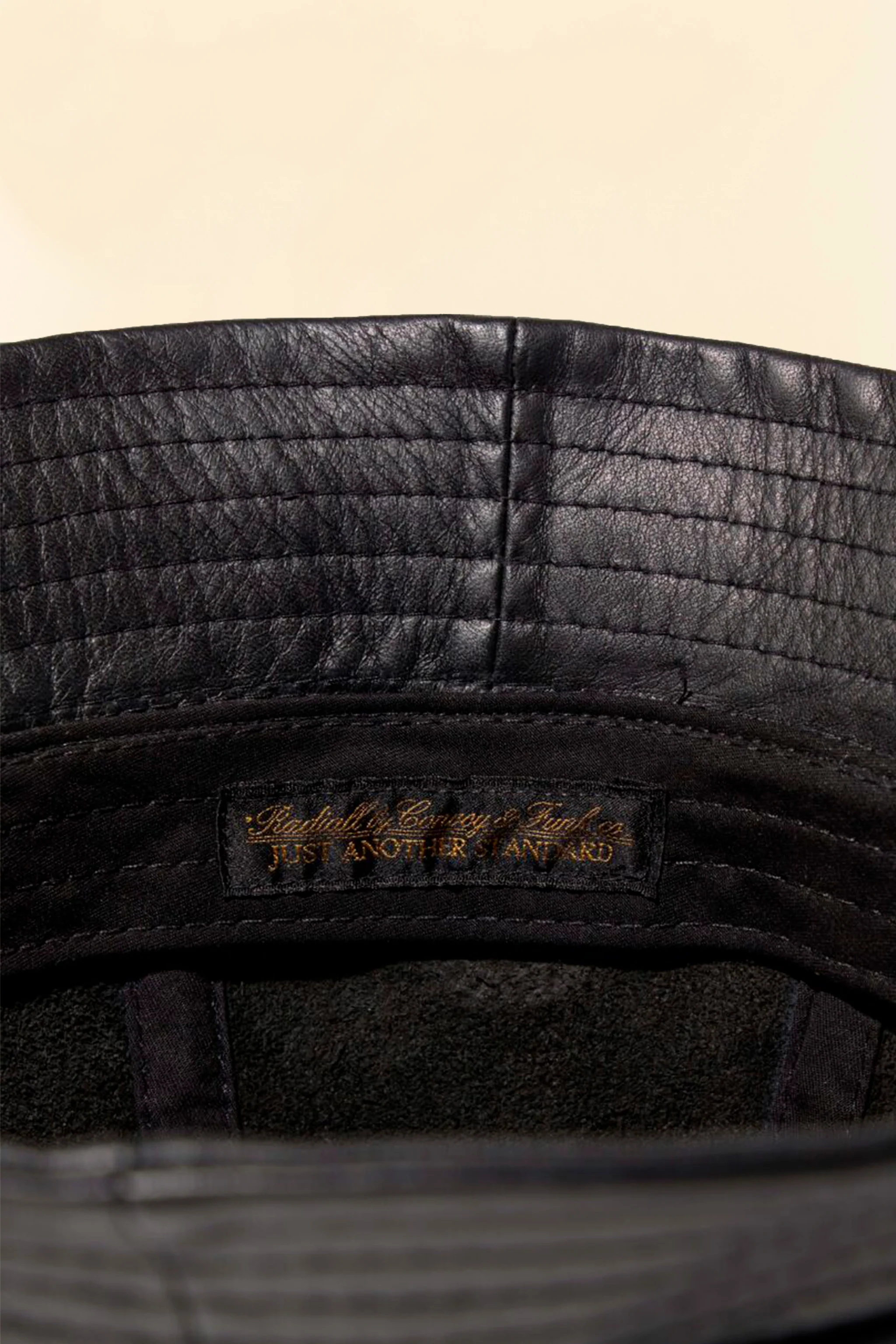 Radiall Muscle Shoals Leather Bucket Hat - Black - Image 3