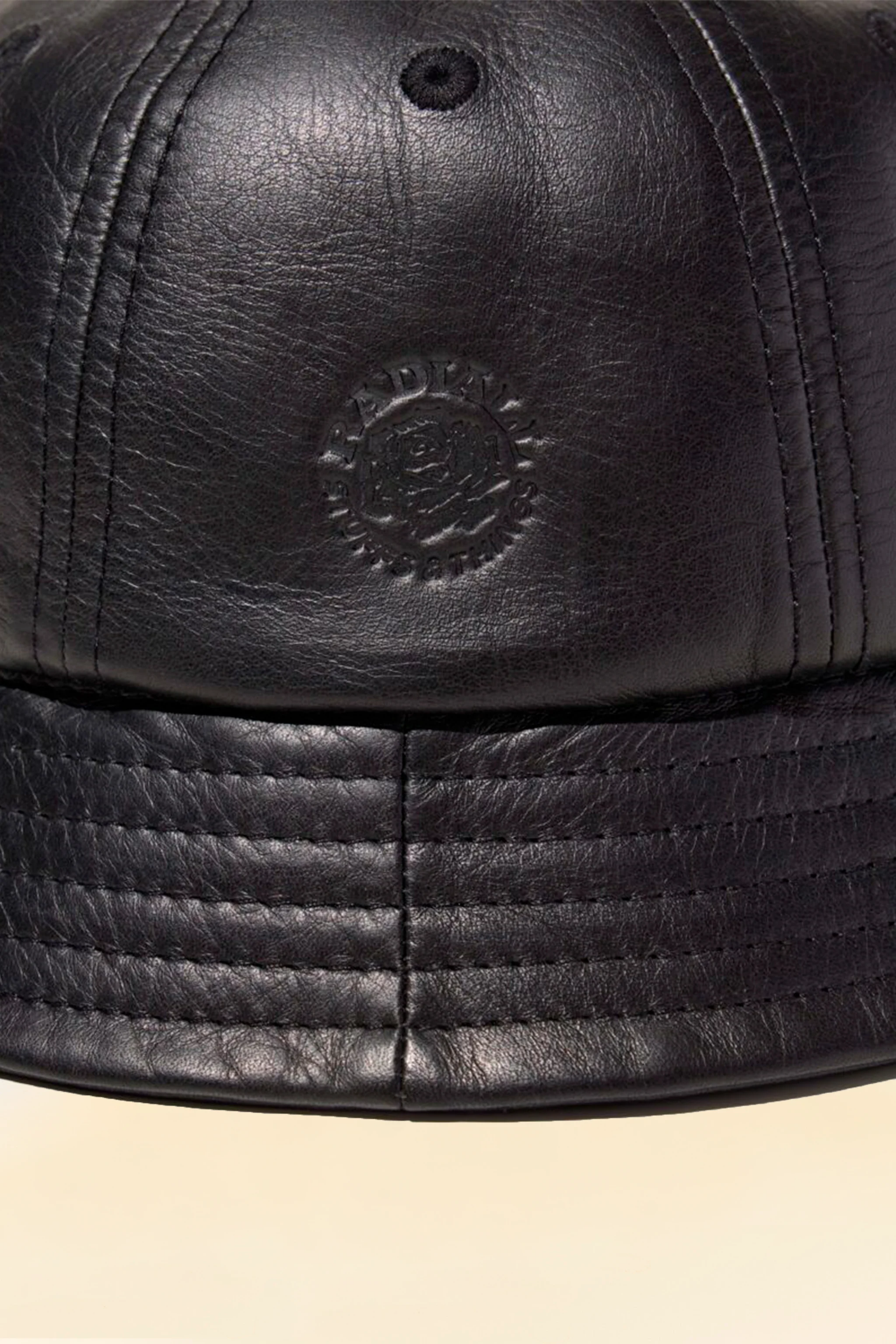 Radiall Muscle Shoals Leather Bucket Hat - Black - Image 4