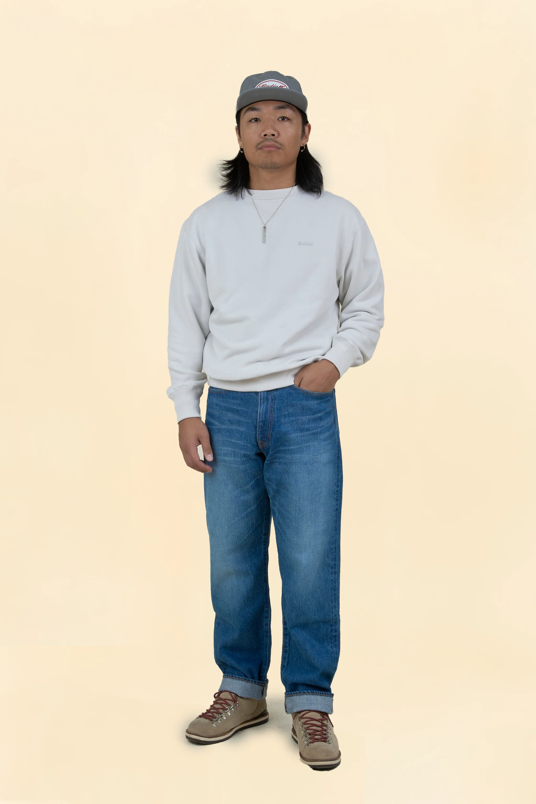 Radiall Sidevalve Loopwheel Sweatshirt - Snow White - Image 2