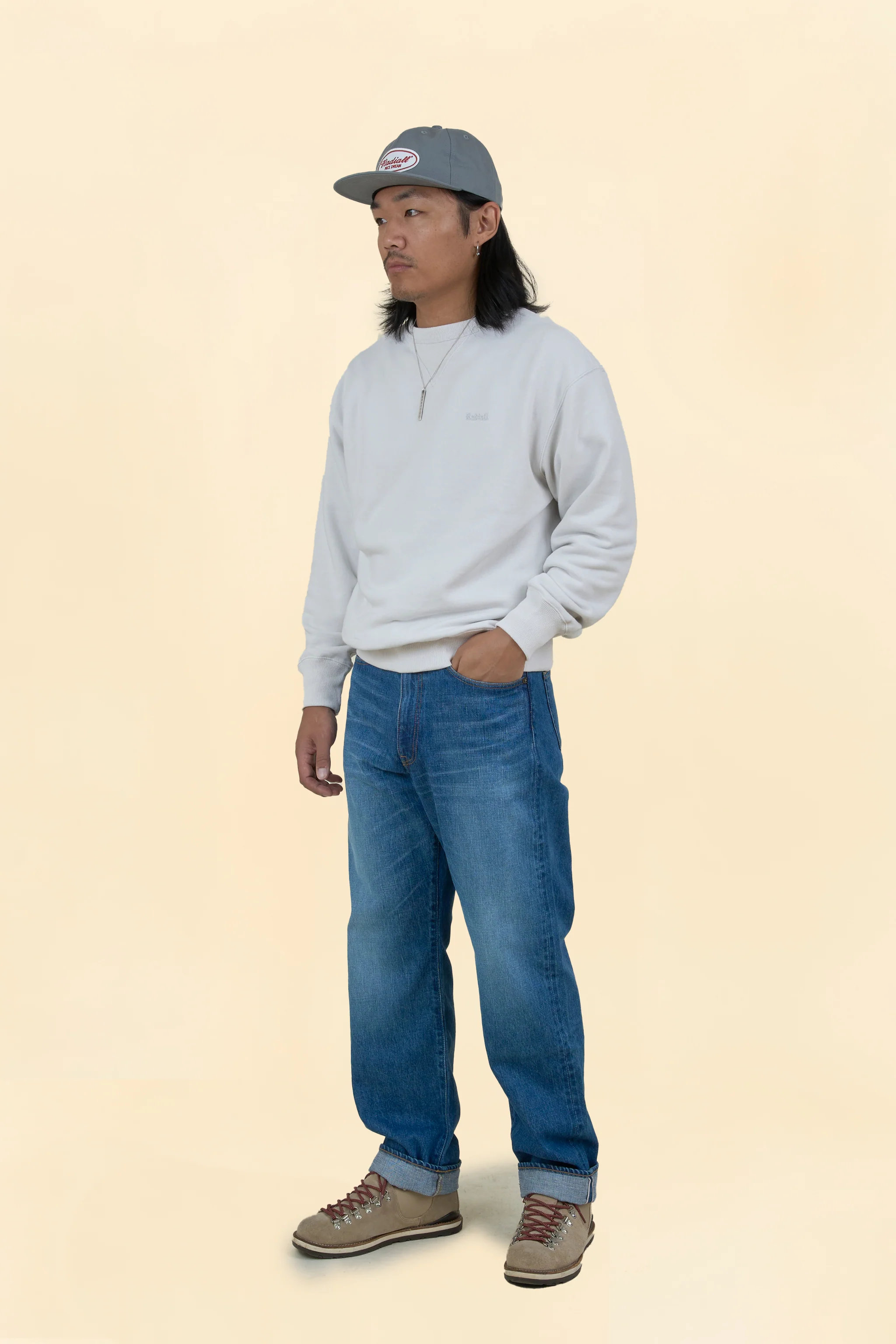 Radiall Sidevalve Loopwheel Sweatshirt - Snow White - Image 4