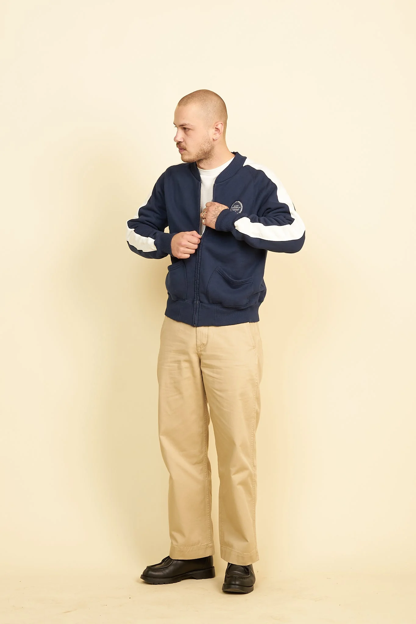Rats 50's Zip Sweat - Navy - Image 4