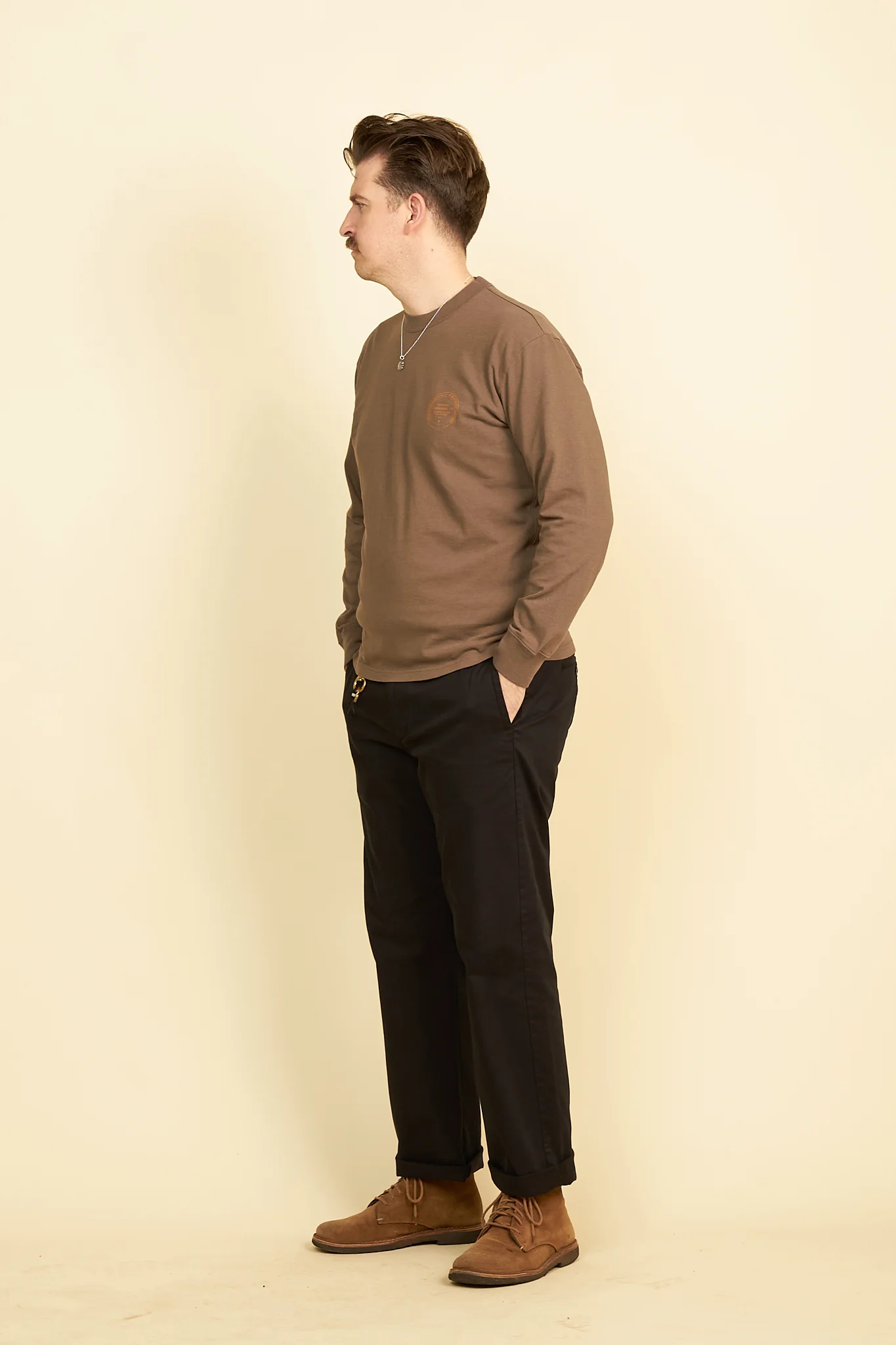 Rats Ash Long Sleeve T-shirt - Ash Brown - Image 4