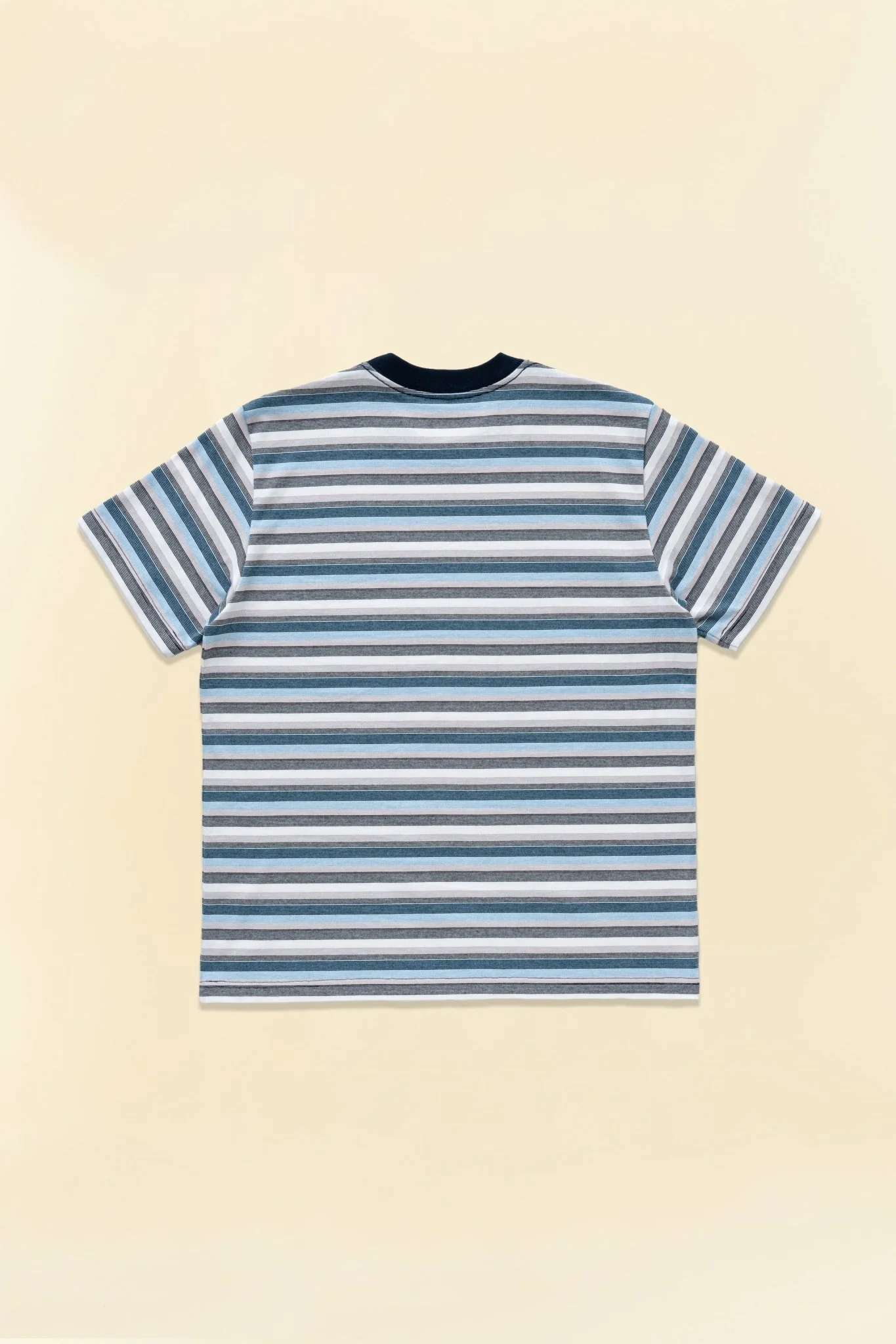 Rats Border Tee - Blue / White / Black - Image 5