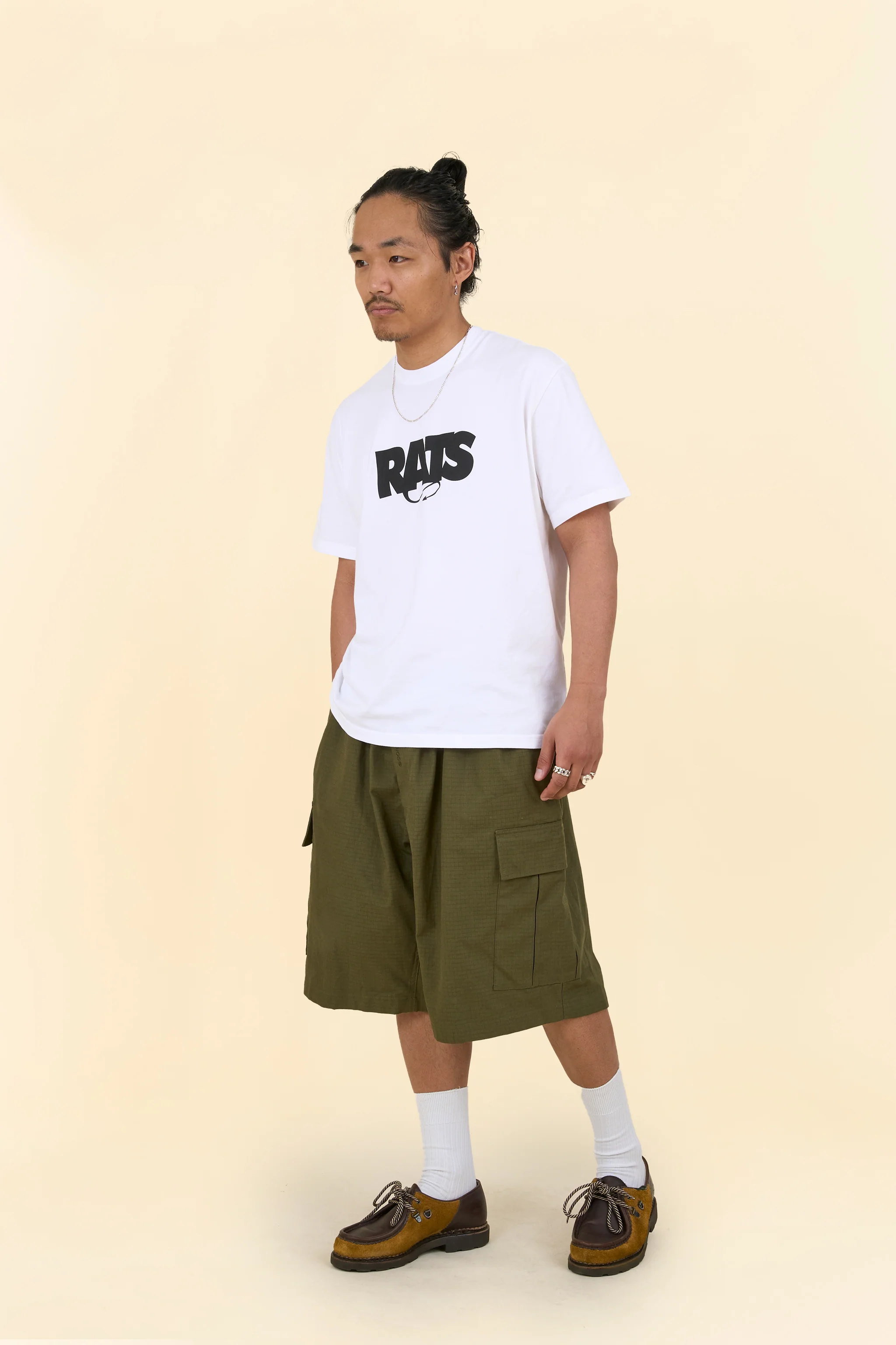 Rats Box Logo T-Shirt - White - Image 3