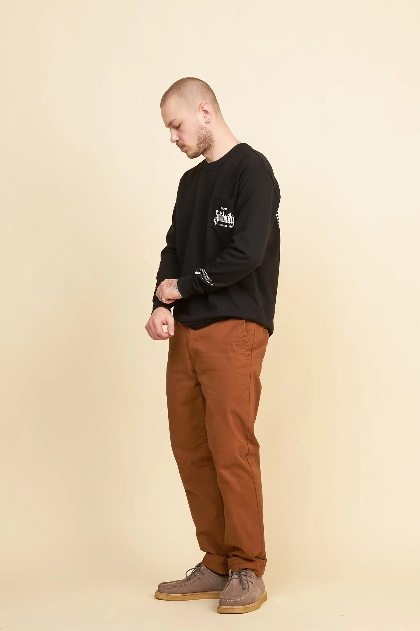 Rats Chino Pants Slim - Brown - Image 4