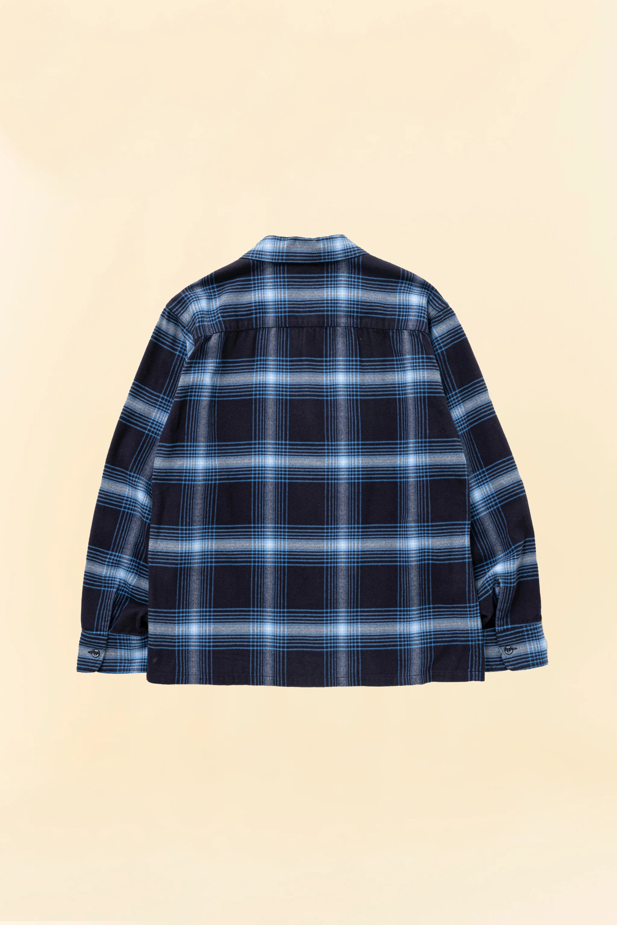 Rats Cotton Rayon Check Shirt - Navy - Image 4