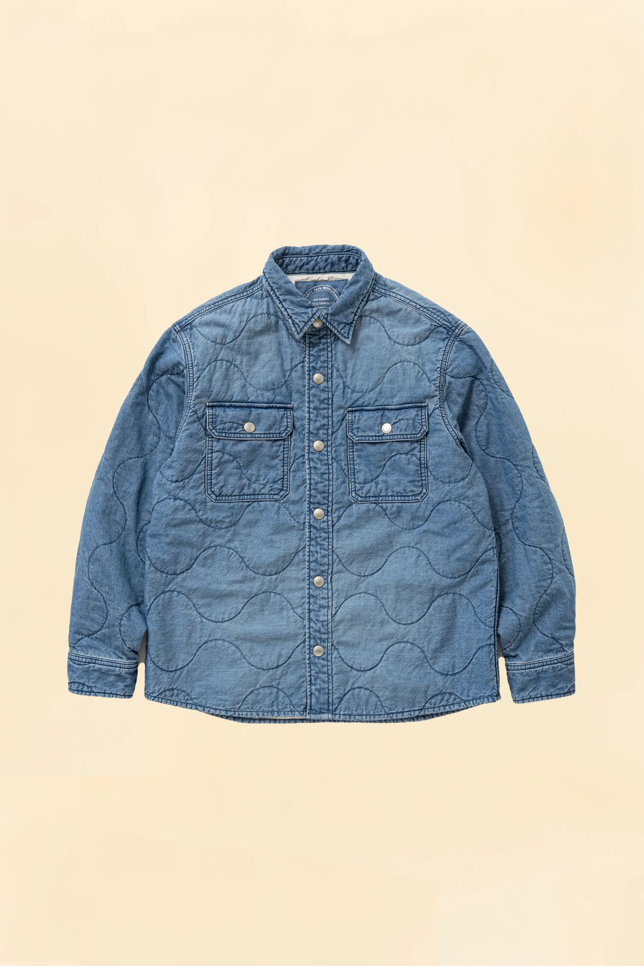 Rats Denim Quilted Shirt Jacket