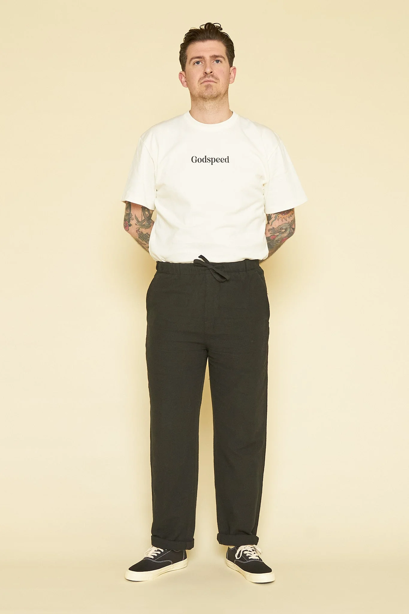 Rats Dobby Easy Pants - Black - Image 2