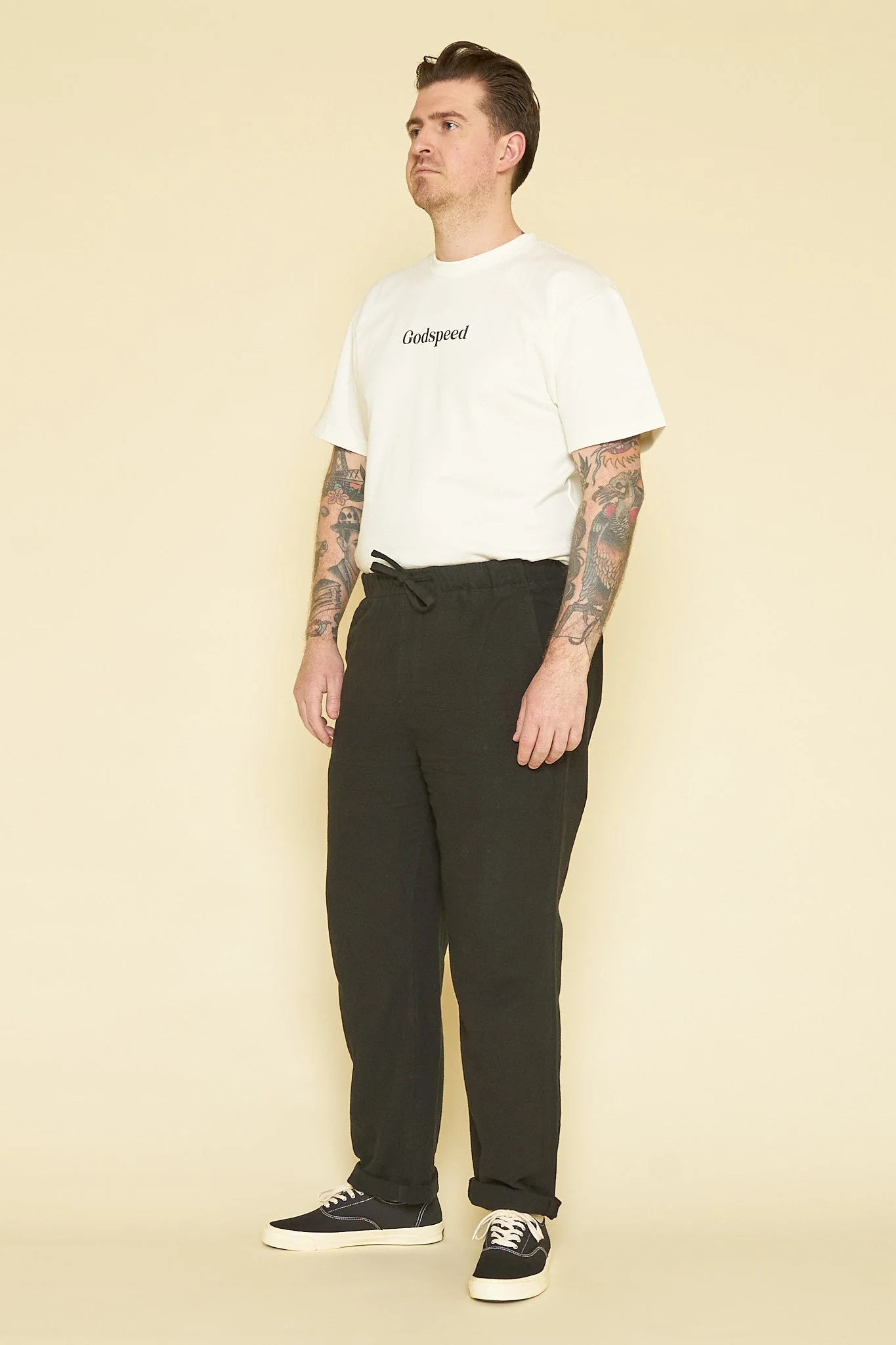 Rats Dobby Easy Pants - Black - Image 4