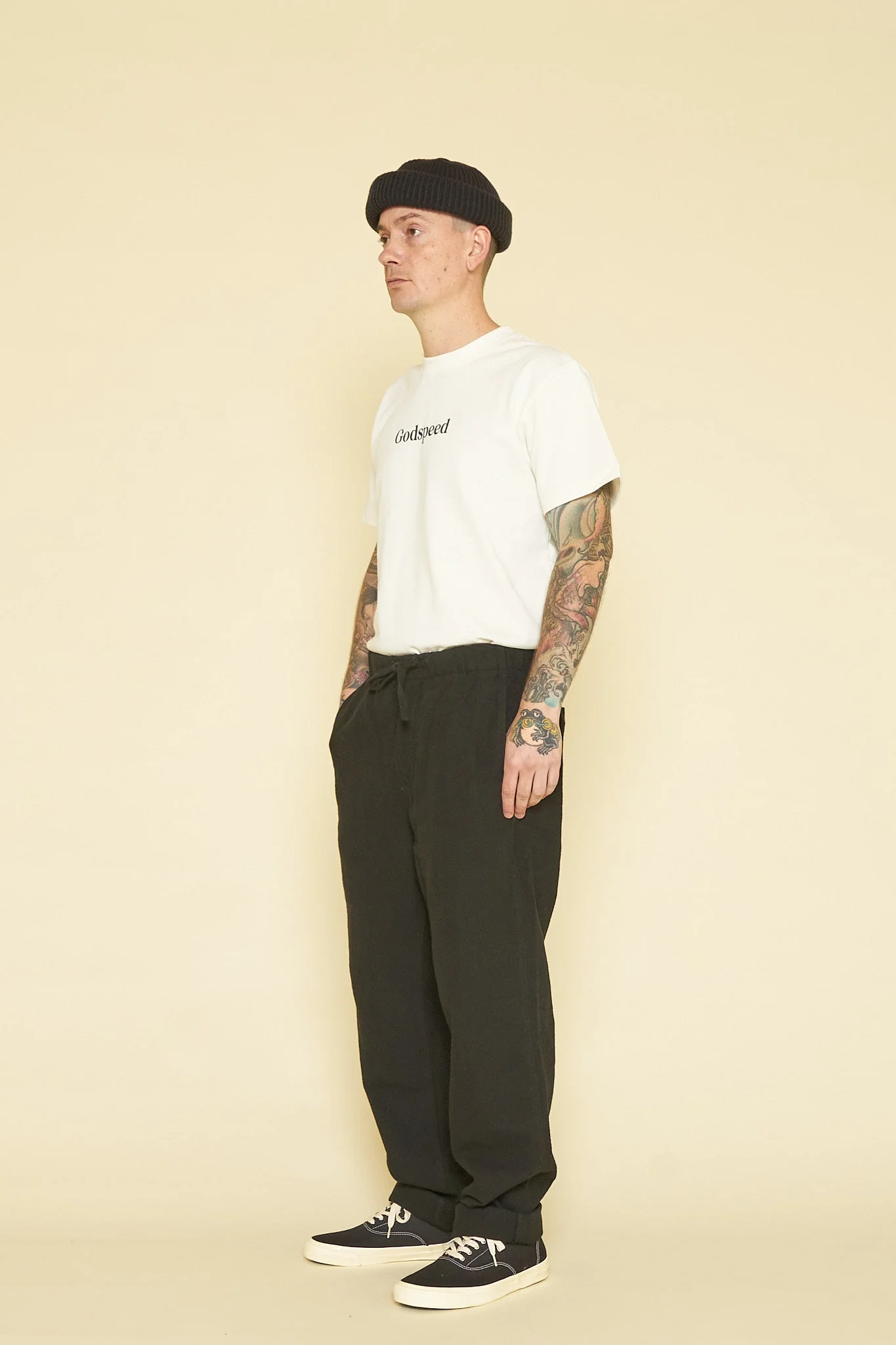 Rats Dobby Easy Pants - Black - Image 9