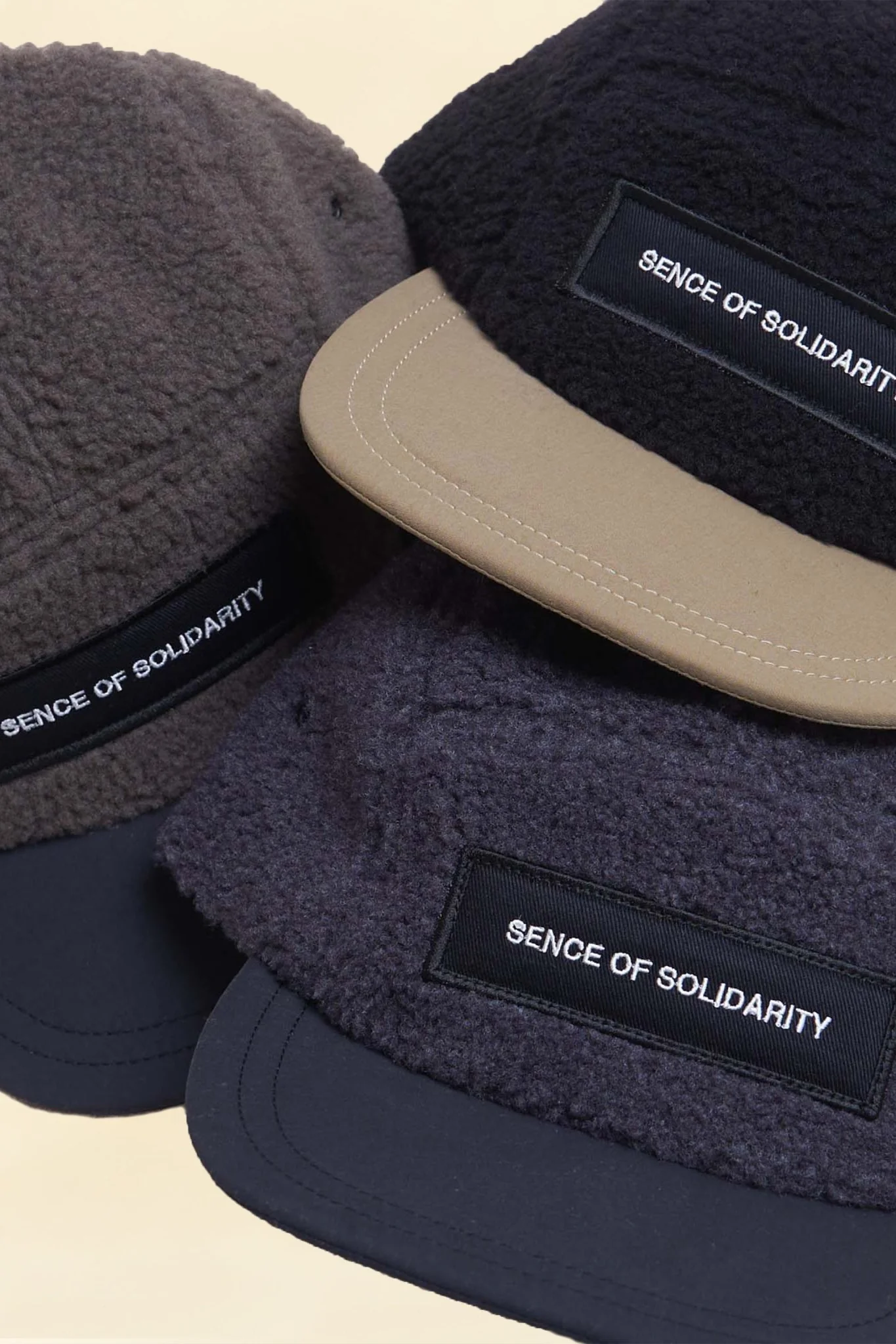 Rats Jet Fleece Cap - Black / Beige - Image 4