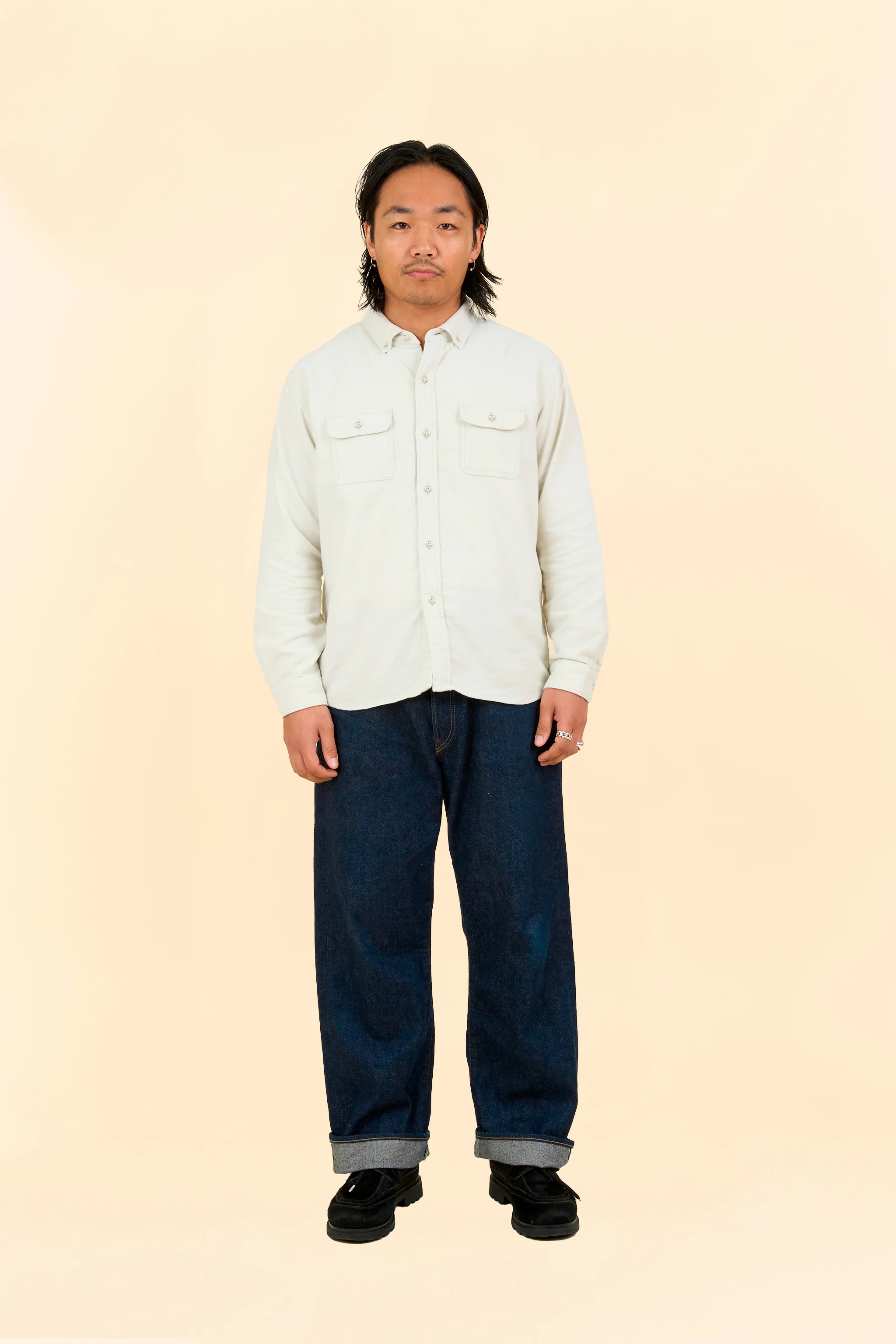 Rats Moleskin B.D Shirt - Ivory - Image 2