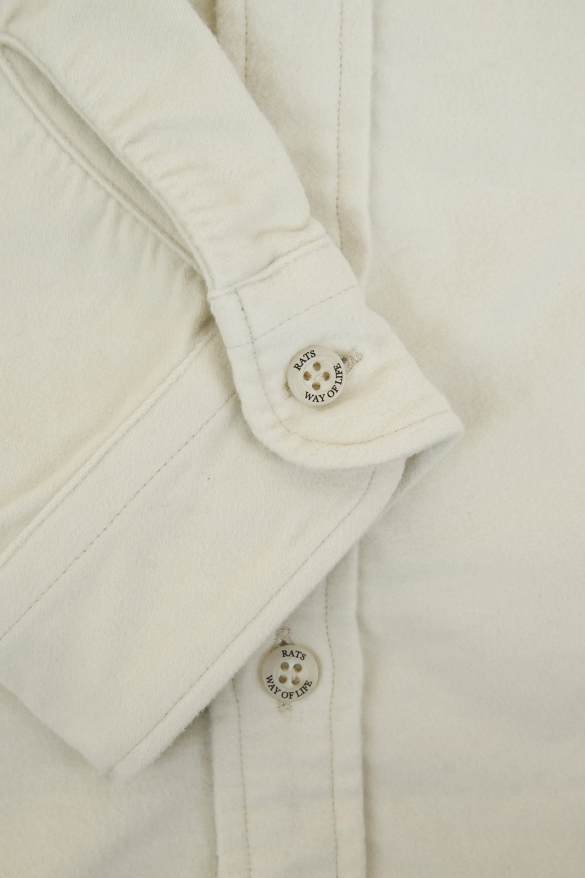 Rats Moleskin B.D Shirt - Ivory - Image 6