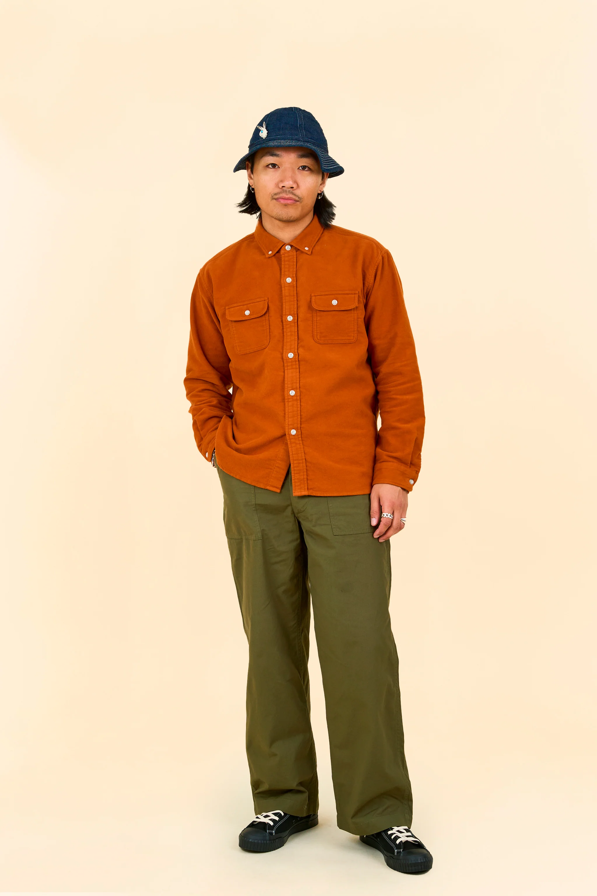 Rats Moleskin B.D Shirt - Orange - Image 2